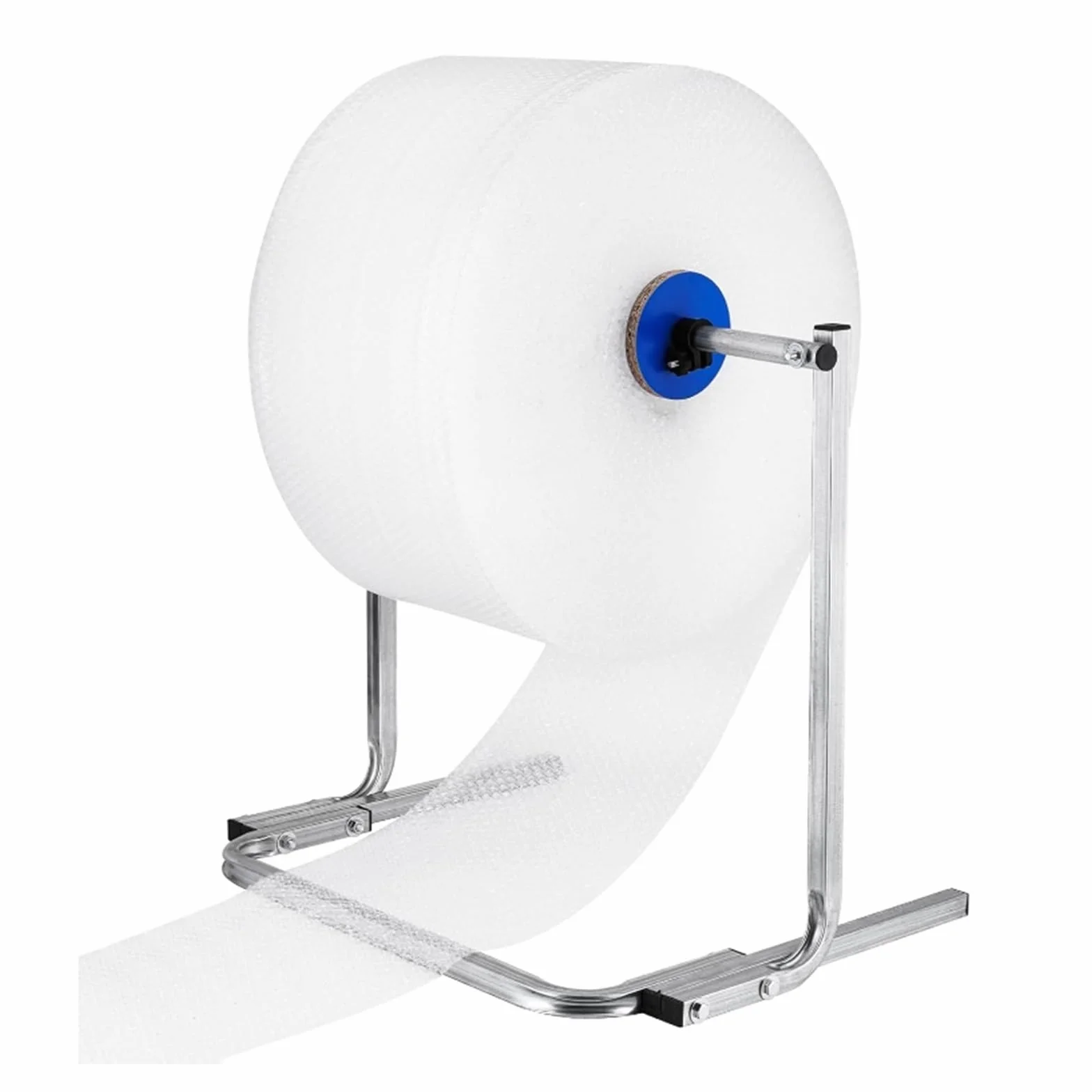 distributore di rotoli di pluriball, Dispenser for pluriball, argento, larghezza 30-150 cm, portarotolo pieghevole verticale | Width 30cm