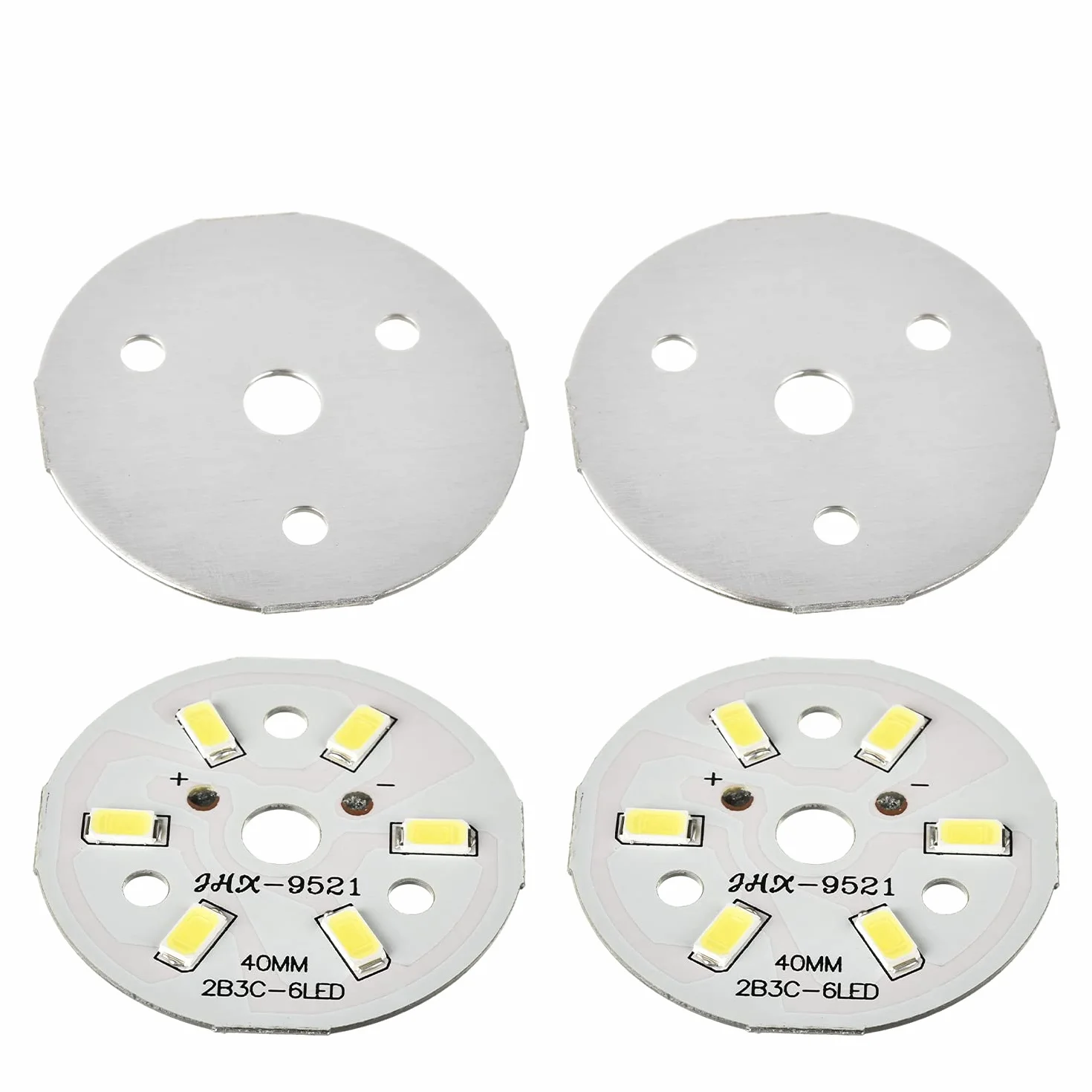 Othmro - Scheda LED rotonda in alluminio, 3 W, chip SMD 5730, 300 mA, bianco puro, 6500 K, pezzo di ricambio, diametro 40 mm, 15 pezzi