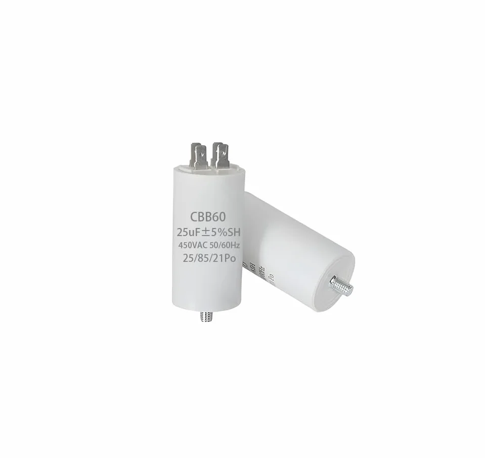 CBB60 Condensatore 25UF 450VAC Doppio inserto - con viti sul fondo Per lavatrici, motori, frigoriferi