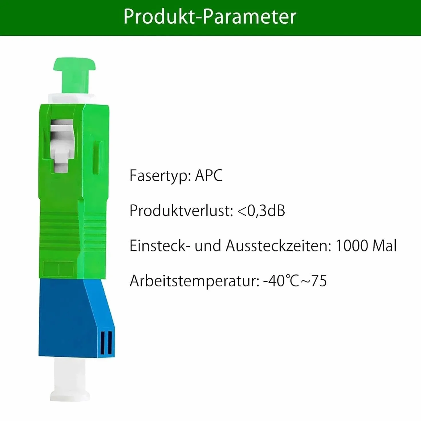 Connettore Fibra Ottica, 2 Pezzi Adattatore da SC Maschio a Flangia Ibrida LC Femmina, Verde Accoppiatore Ottico, Nucleo in Ceramica, per Cavi Ottici e Pannelli di Permutazione