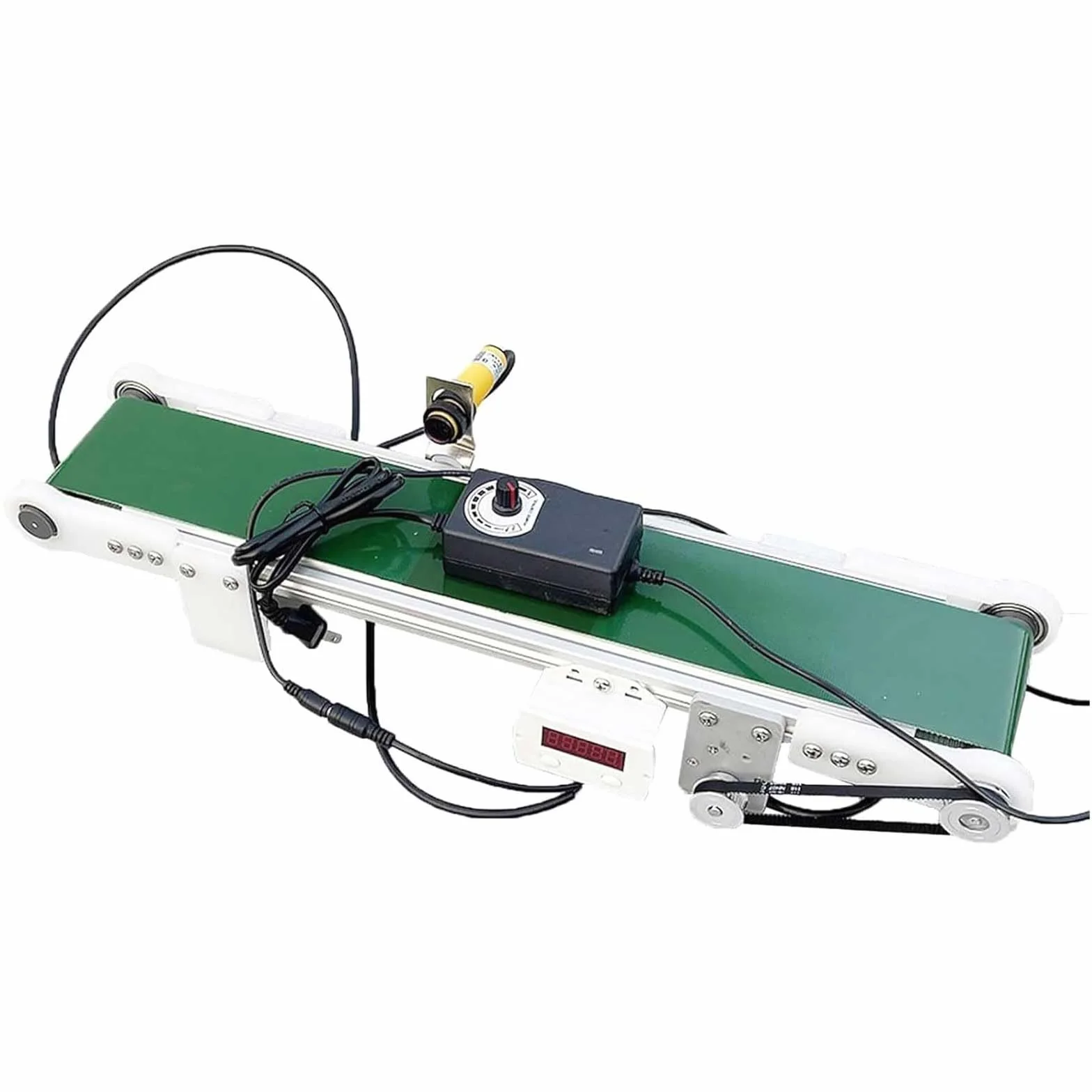 Mini Nastro Trasportatore con Contatore, Nastro Trasportatore per Trasporto Industriale, Nastro Trasportatore Antistatico per L'industria Elettrica Automatica,10 * 70cm