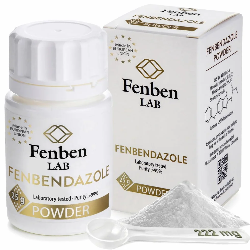 Fenbendazolo 25 g di Polvere,> 99,9% di Purezza, da Fenben Lab, Certificato di Analisi Incluso, Testato in un Laboratorio Certificato, 0,9 once