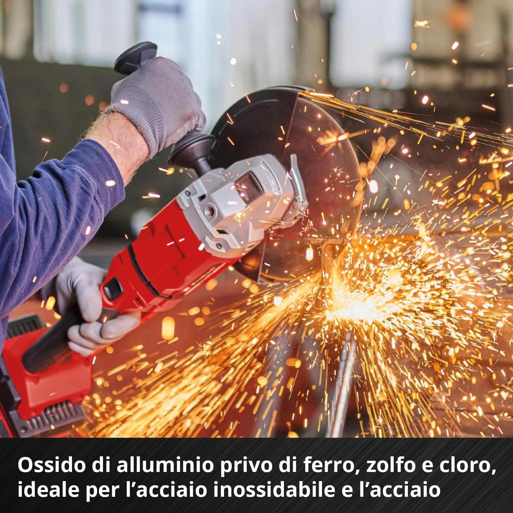 Originale Einhell Set di 3 pezzi di dischi da taglio sottili per metallo, Ø 230 mm (spessore 2 mm, certificato MPA, lunga durata, tagli precisi e a bassa sbavatura, per smerigliatrici angolari)