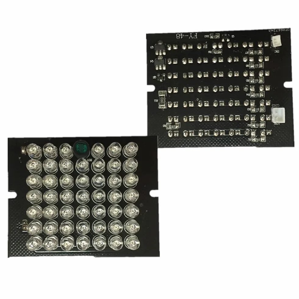 940nm infrarosso 48 LED Array bordo IR Illuminatore con IR Gamma fino a 30m Per tutti i tipi di moduli della macchina fotografica, potere DC 12V