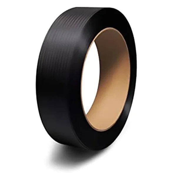 Bobina Grande Reggia Reggetta Colore Nero per imballaggio in polipropilene PPL 15x0,8 in rotolo da 1500 mt (foro 392 mm)