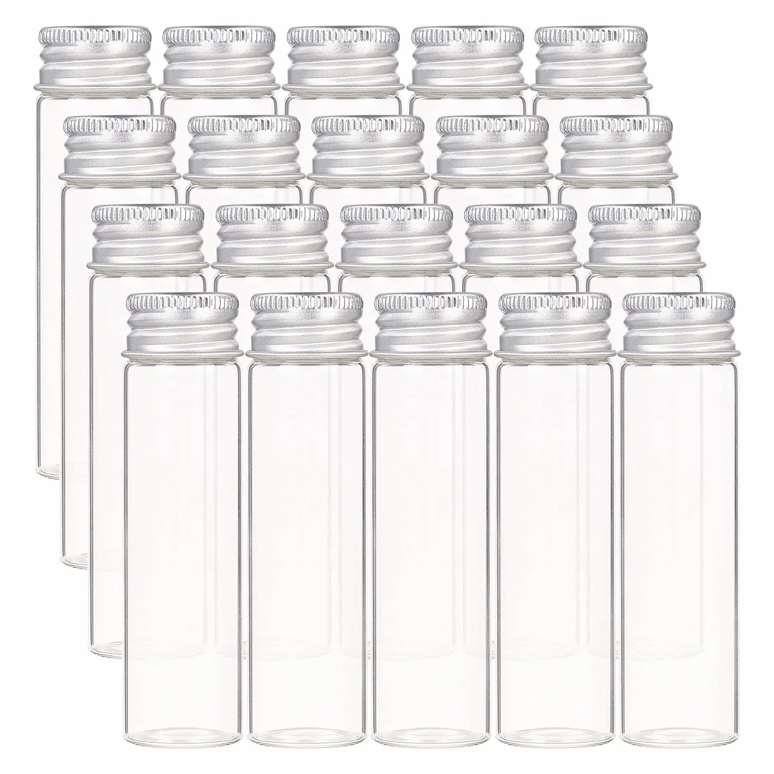 BENECREAT 20 Pz Flacone Sigillato in Vetro da 20 ml con Tappo A Vite in Alluminio per Campione Liquido