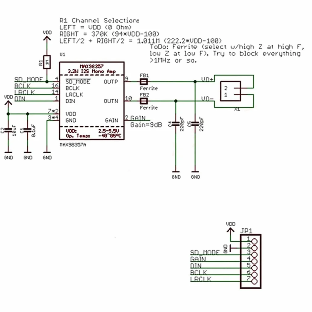 Hailege 3pcs MAX98357 Classe D Scheda amplificatore audio I2S 3W DAC Decoder Breakout Modulo Filterless Audio AMP Scheda