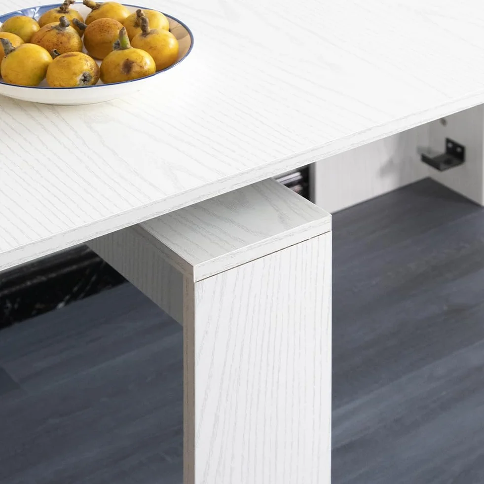 Shally Dogan Tavolo Allungabile Cucina 3 Metri 5 Pannelli Bianco Frassinato