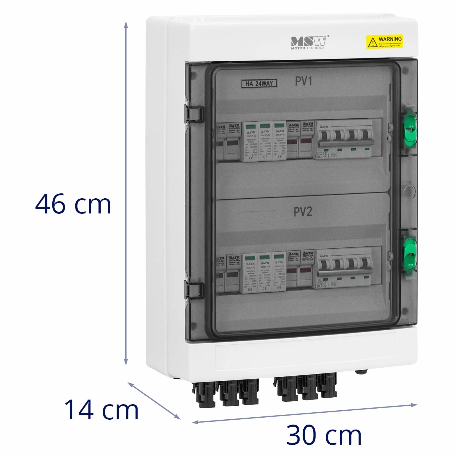 MSW MSW-WPD-PVDC4/2 Dispositivo di protezione da sovratensioni impianti fotovoltaici Tipo 2 1000 V IP65