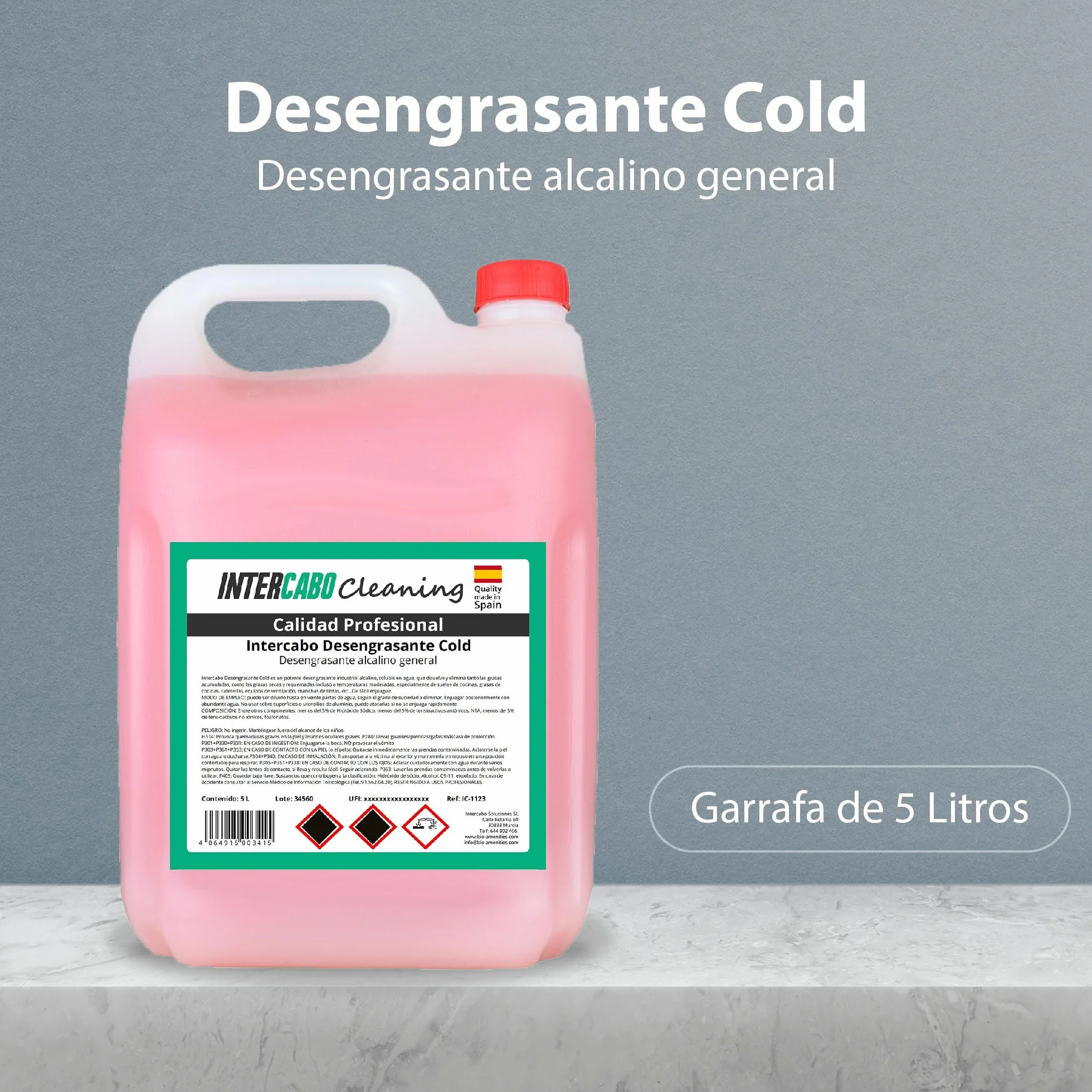Sgrassatore Alcalino Professionale – 5 litri – Rimuove grasso ostinato da piani cottura, forni e superfici lavabili – Detergente concentrato per cucine industriali