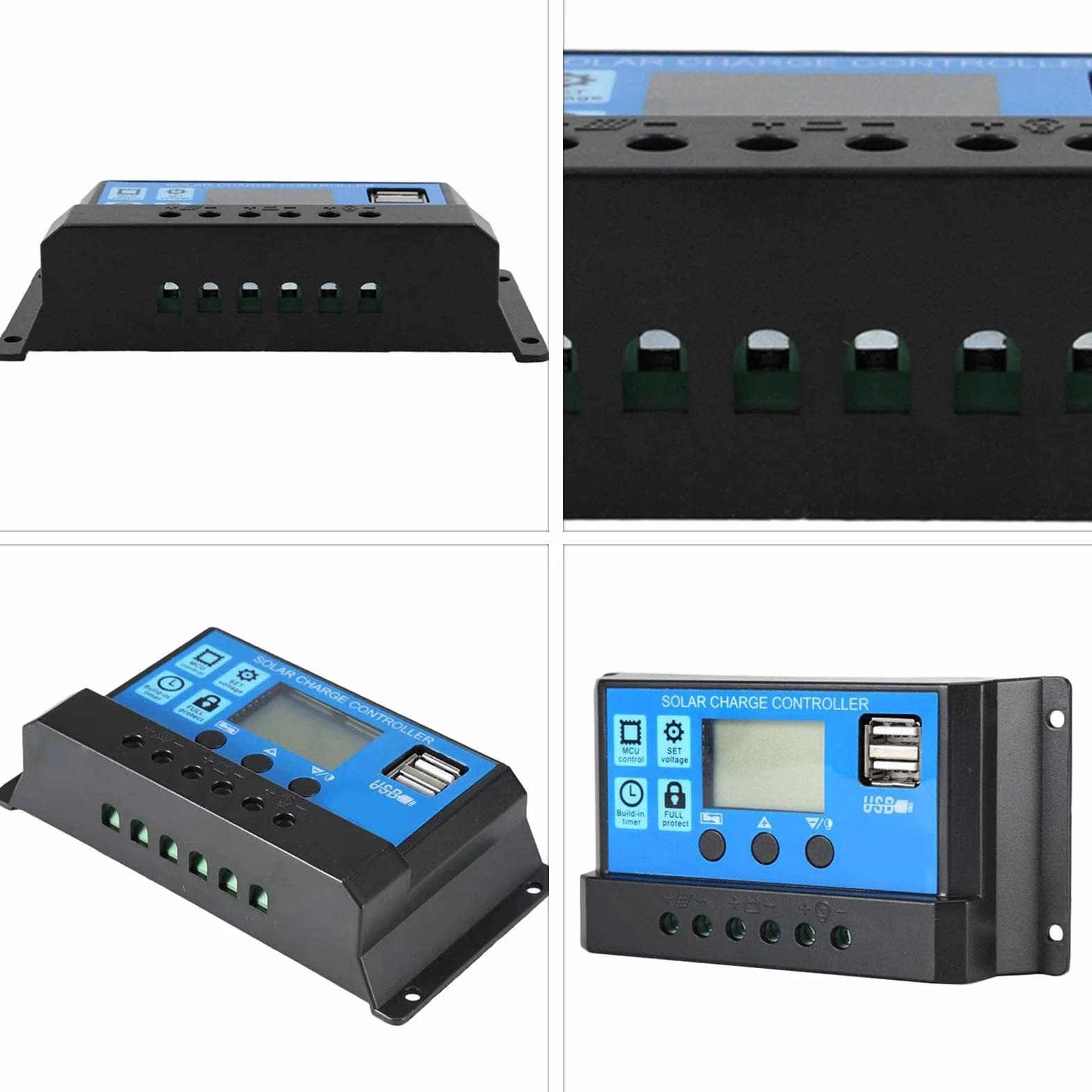 Kit Pannello Solare 500W 12V con Inverter USB Regolatore Carica 30A per Casa Camper