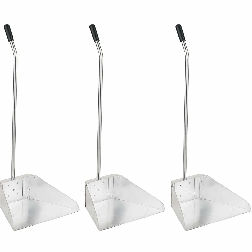 Apex 3x Alzaimmondizia in Metallo Zincato – Paletta Raccogli Rifiuti per Esterno, Super Resistente – 34x25x76 cm