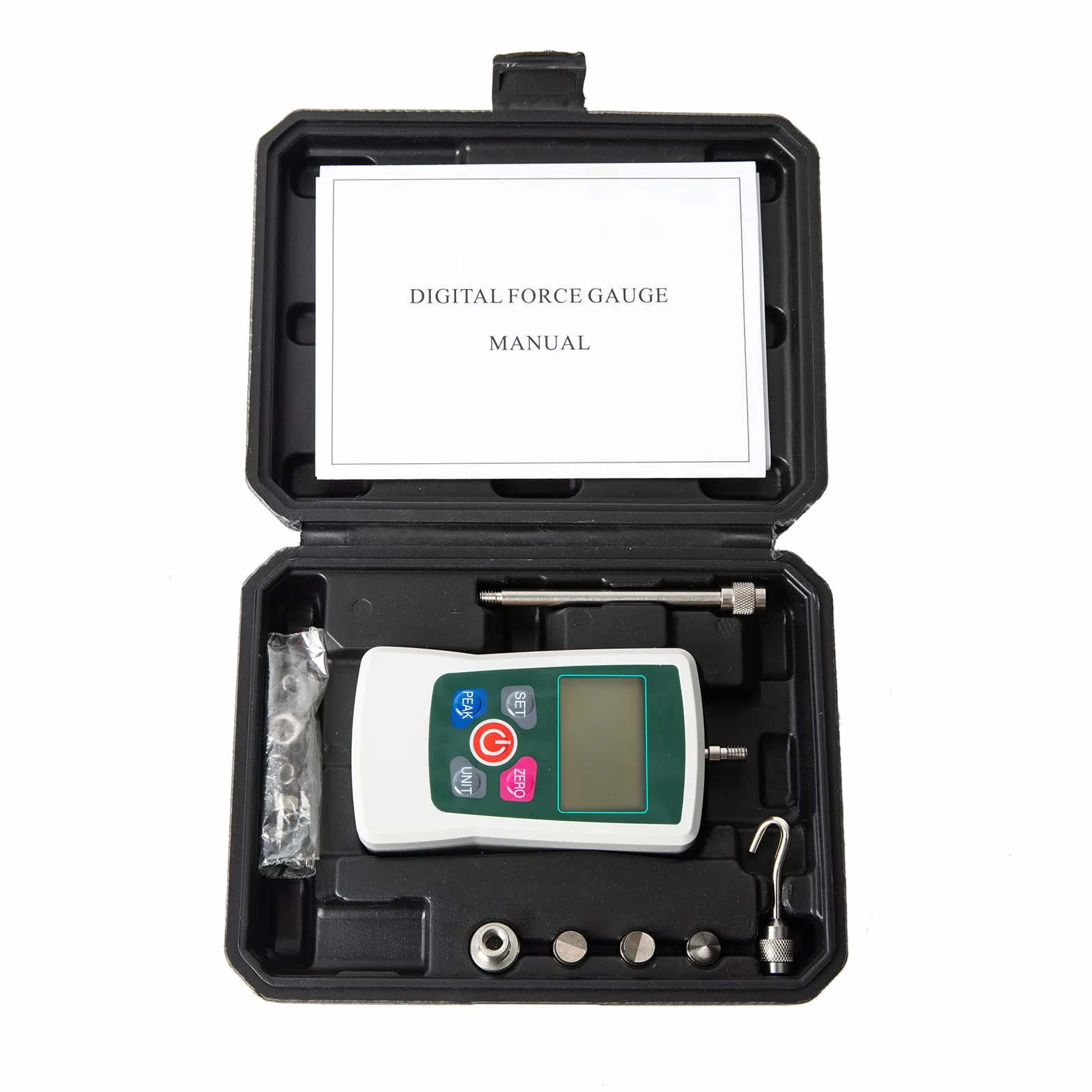 Beslands Misuratore di potenza digitale 500 N portatile, misuratore di pressione e trazione (500 N)