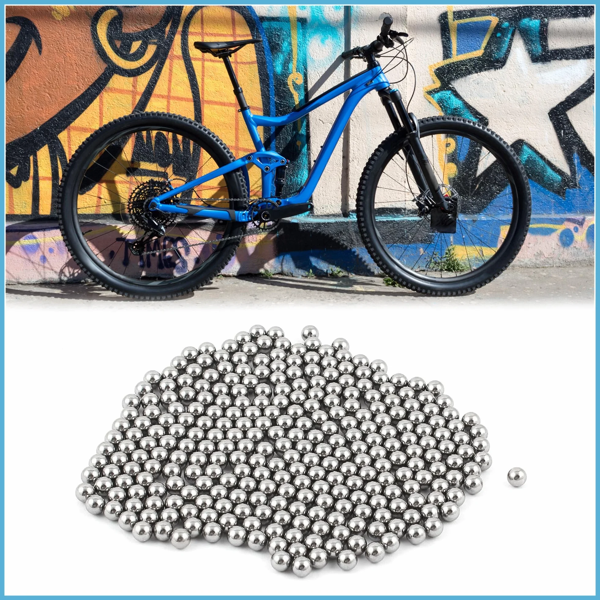 Sfere in Acciaio Inossidabile 5.5 mm 270 pezzi per Ruota Bicicletta Sostituzione
