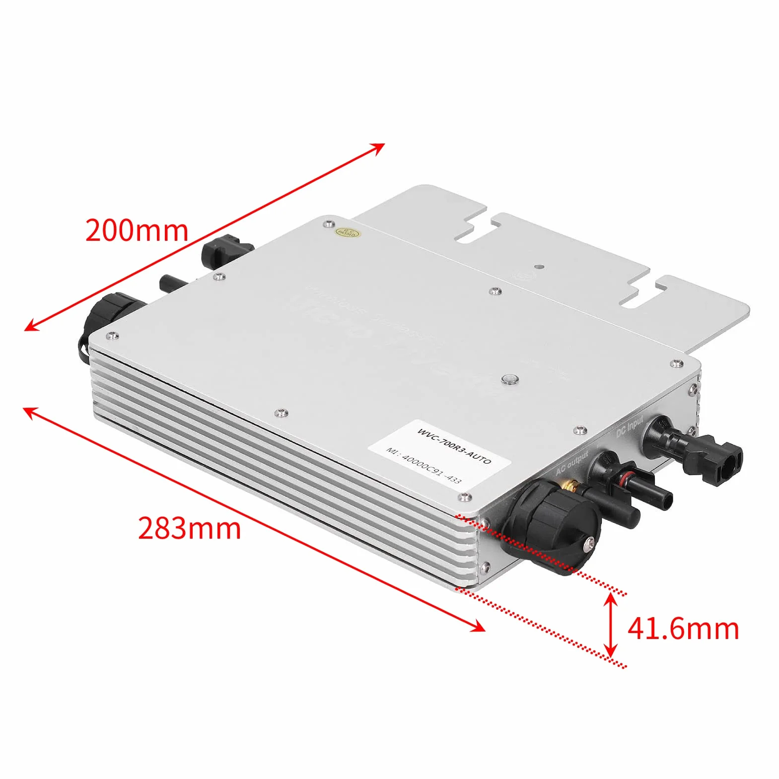 WVC - 700W Microinverter a Rete Solare Impermeabile Controllo WIFI Identificazione Automatica Micro Inverter CC a CA 120/230 V