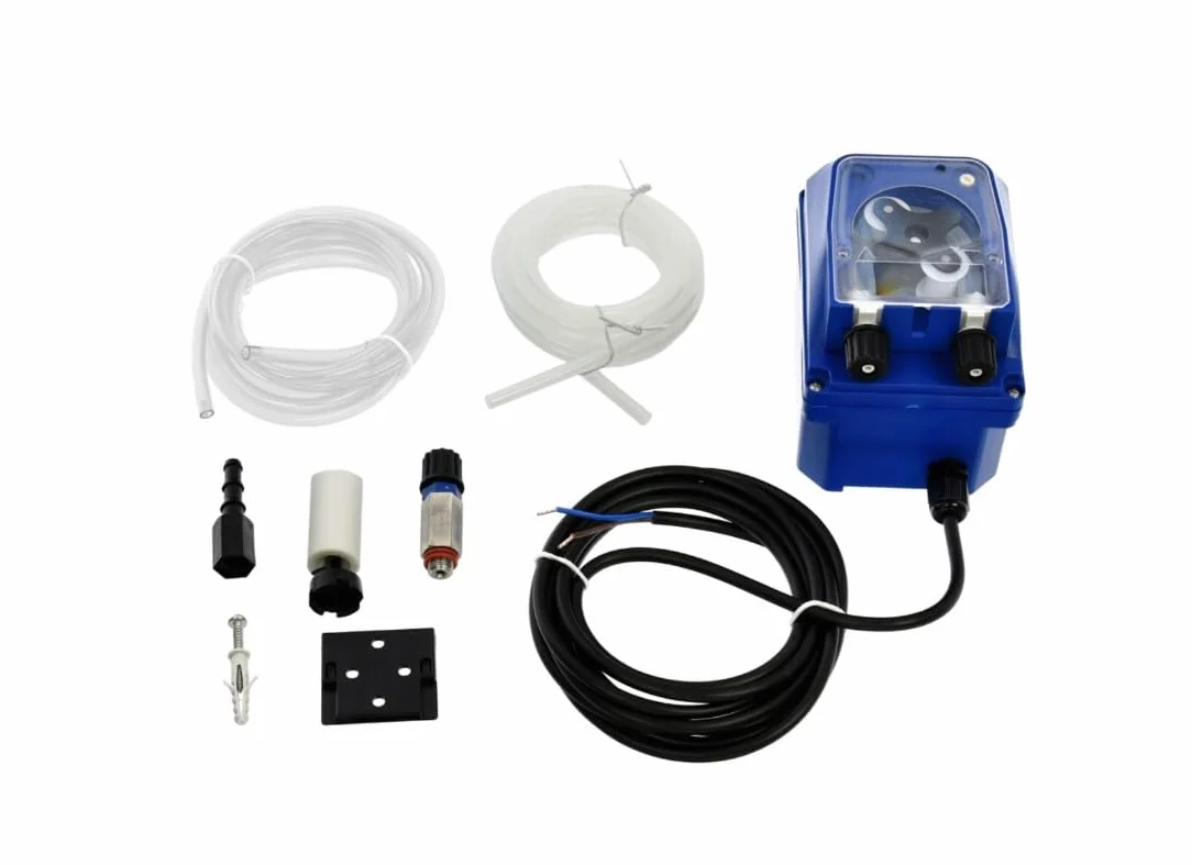 PER1 brillantante dosatore 0-0,7 l/h 230 V con set di collegamento - pompa peristaltica per macchine professionali - universale per gastronomia, hotel, grandi cucine e sistemi di lavaggio