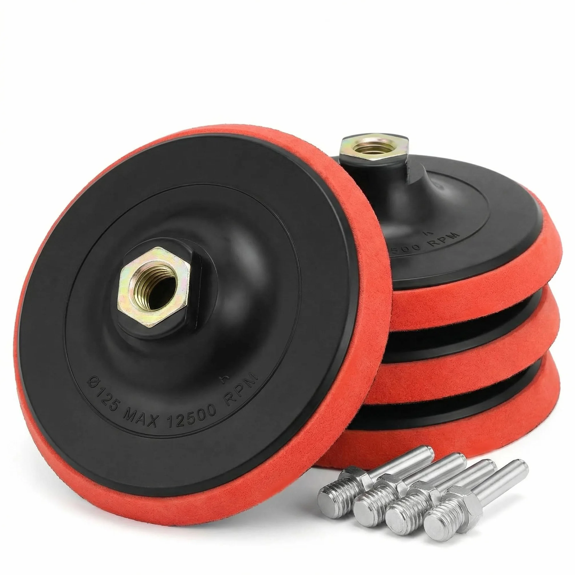QWORK® 4 pezzi M14 125 mm platorello con gancio e anello, inclusa biella M14
