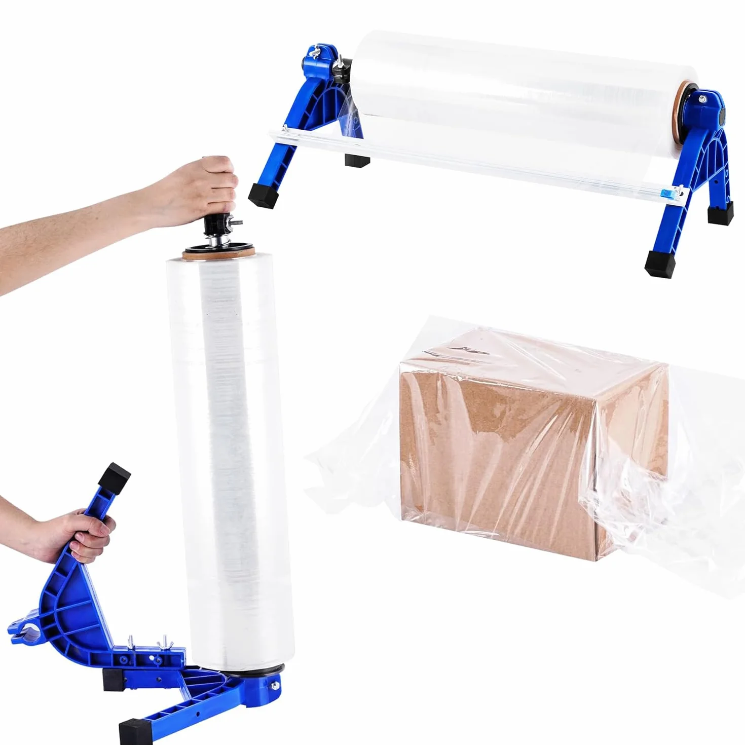 Dispenser Di Film Estensibile Da Tavolo 2 In 1, Macchina Imballatrice Di Film Estensibile Da Tavolo, Avvolgitrice Di Film Estensibile Manuale Per Pallet, Larghezza Massima Del Film