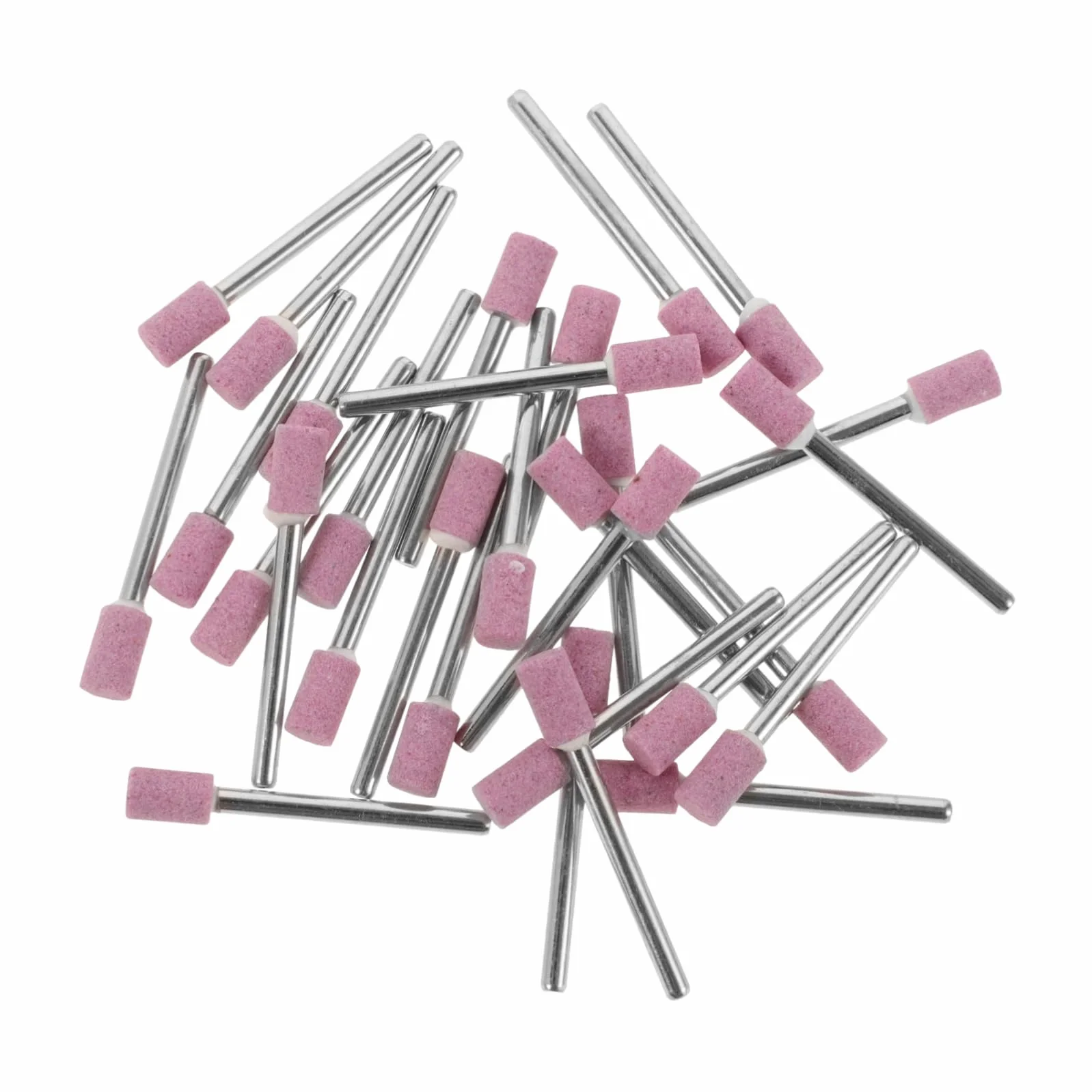 50 Pezzi Mole Trapano in Lega di Zinco e Selce Rosa Punte Abrasive Professionali Appuntite per Smerigliatura e Incisione Utensili Rotanti