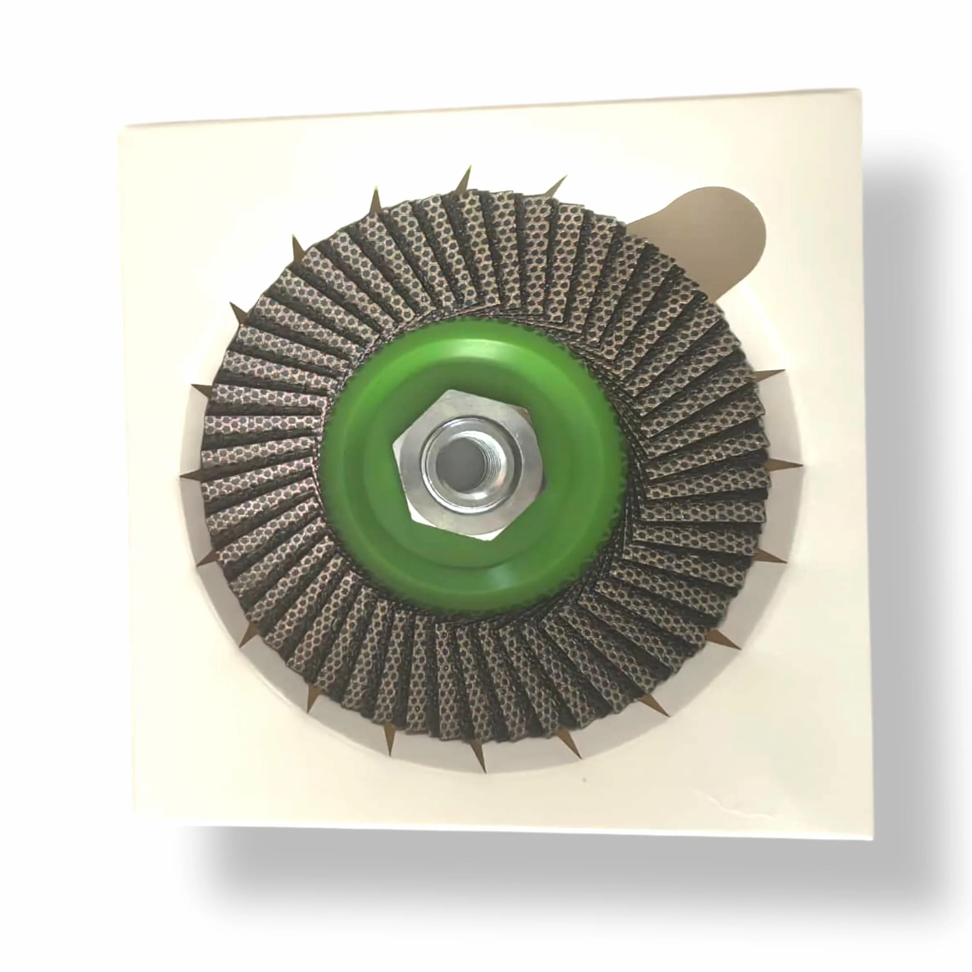 Disco diamantato a lamelle Ø125 mm grana 60 – taglio, sgrossatura e finitura piastrelle, gres porcellanato, pietra – per smerigliatrice – Outillage Carreleur 2.0