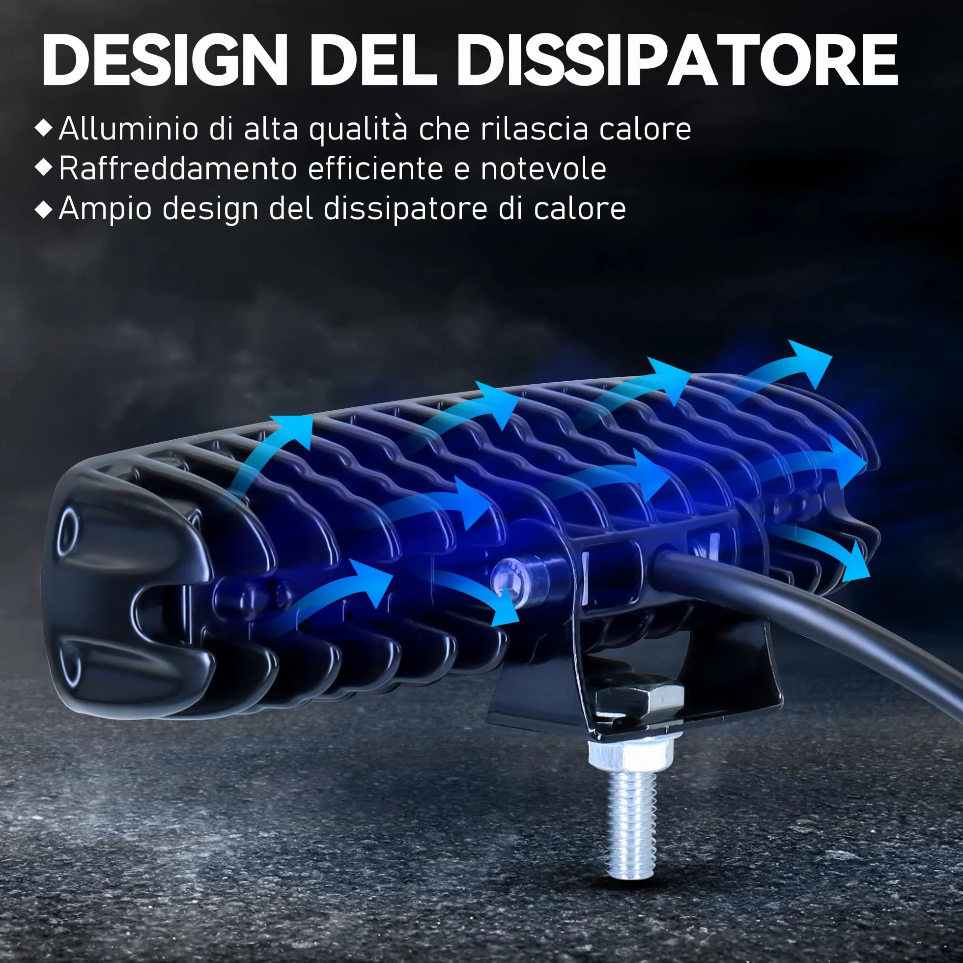 2 PZ Lampada di sicurezza LED 30W per carrello elevatore - Luce di avvertimento - DC 12-80 V