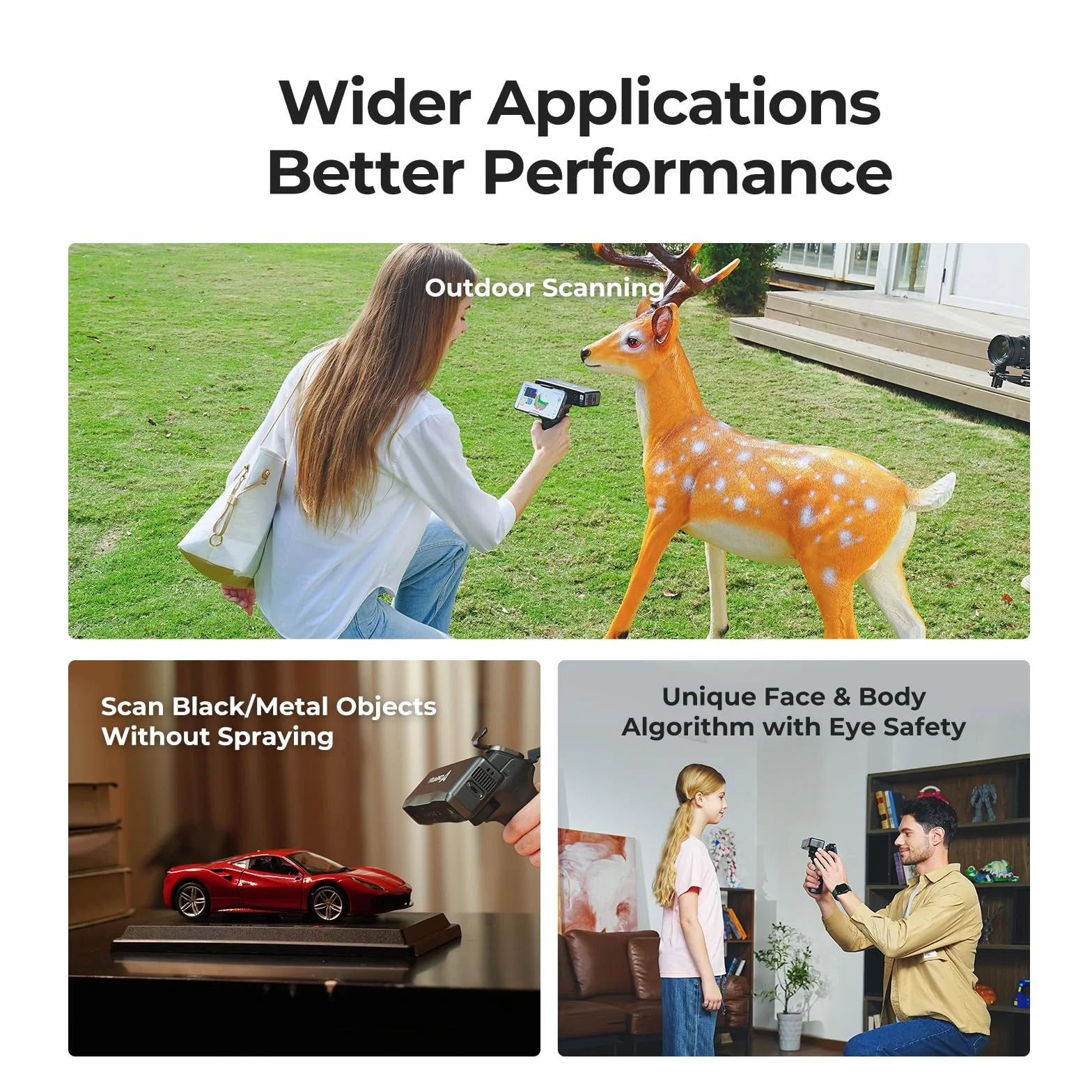 Creality Otter Lite 3D Scanner, Scansione Wireless Wi-Fi 6, Scanner 3D Handheld, Alta Precisione 0,05 mm, Scansione 30 FPS, Compatibilità con Oggetti Dimensioni (da 20 mm³ a 2000 mm³)