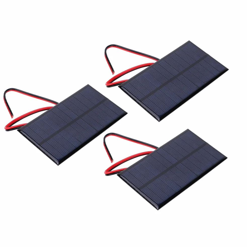 Pannello Solare DC 6V 1W Polysilicon Cella Silicio Caricabatterie Micro Modulo Energetico Rettangolare