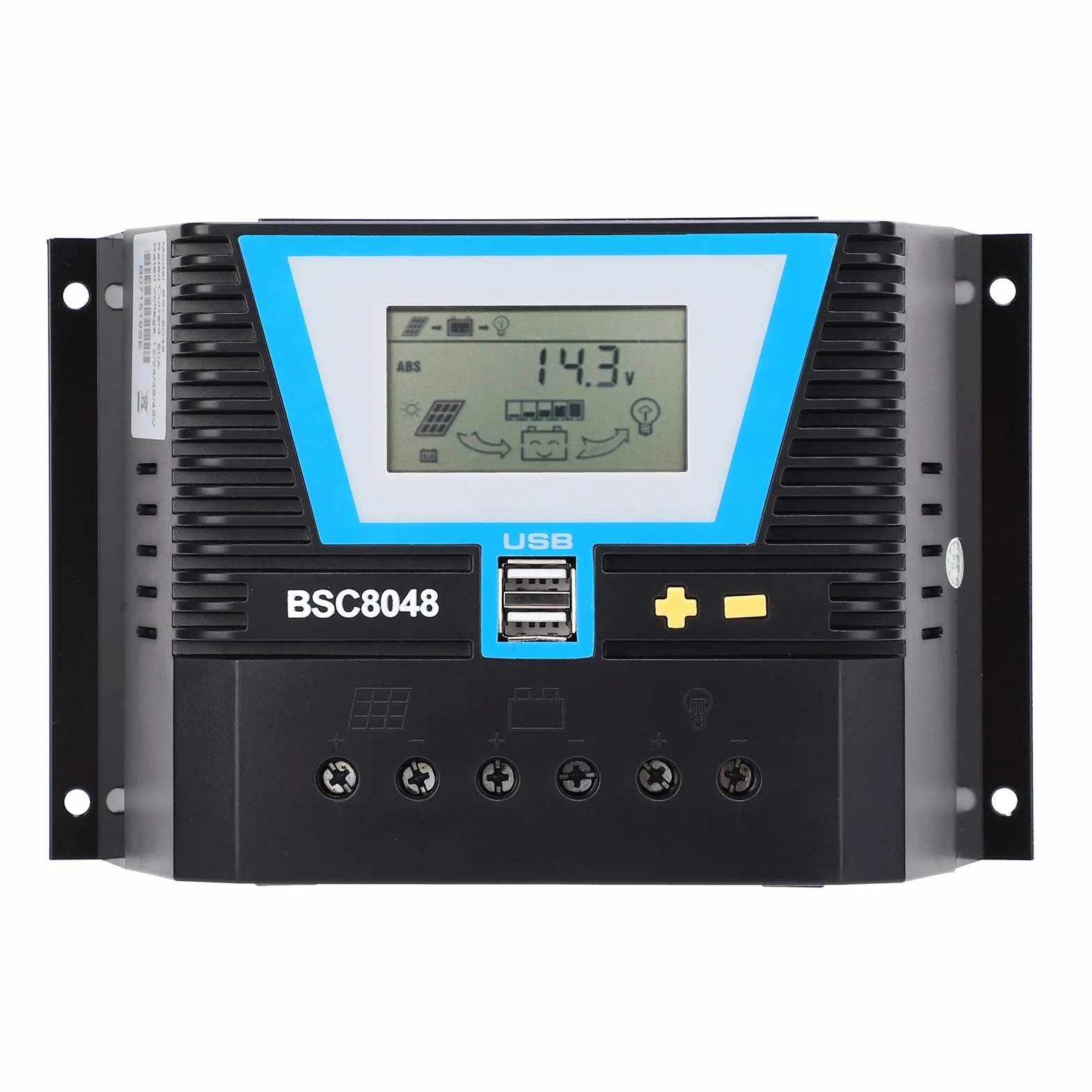 BSC8048 Controller Digitale Intelligente 80A per Pannelli Solari, 12V/24V/36V/48V, Regolatore di Carica Solare Gestione Efficiente 'energia