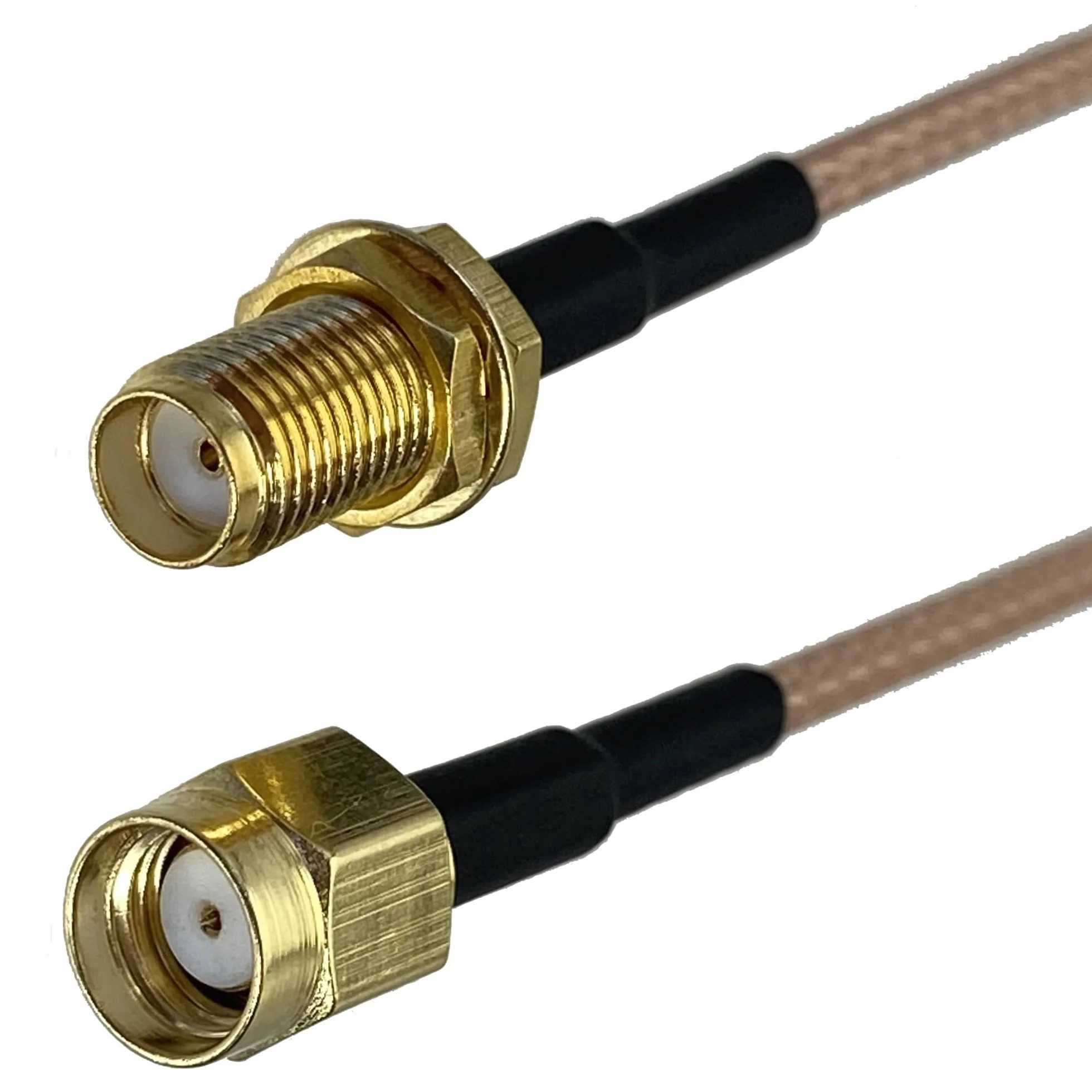 1 Pz Rg316 SMA Rpsma A SMA RP SMA Maschio Spina E Jack Femmina Connettore RF Coassiale Jumper Cavo A Spirale Terminali Filo 4 Pollici ~ 10 Piedi, RP SMA M to SMA F, 10FT (3M)