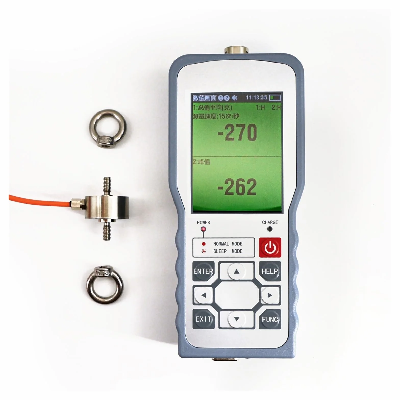 Dinamometro, Dinamometro digitale con misuratore di push-pull e sensore cella carico esterno, modalità co/traccia(Force Gauge-HB9)