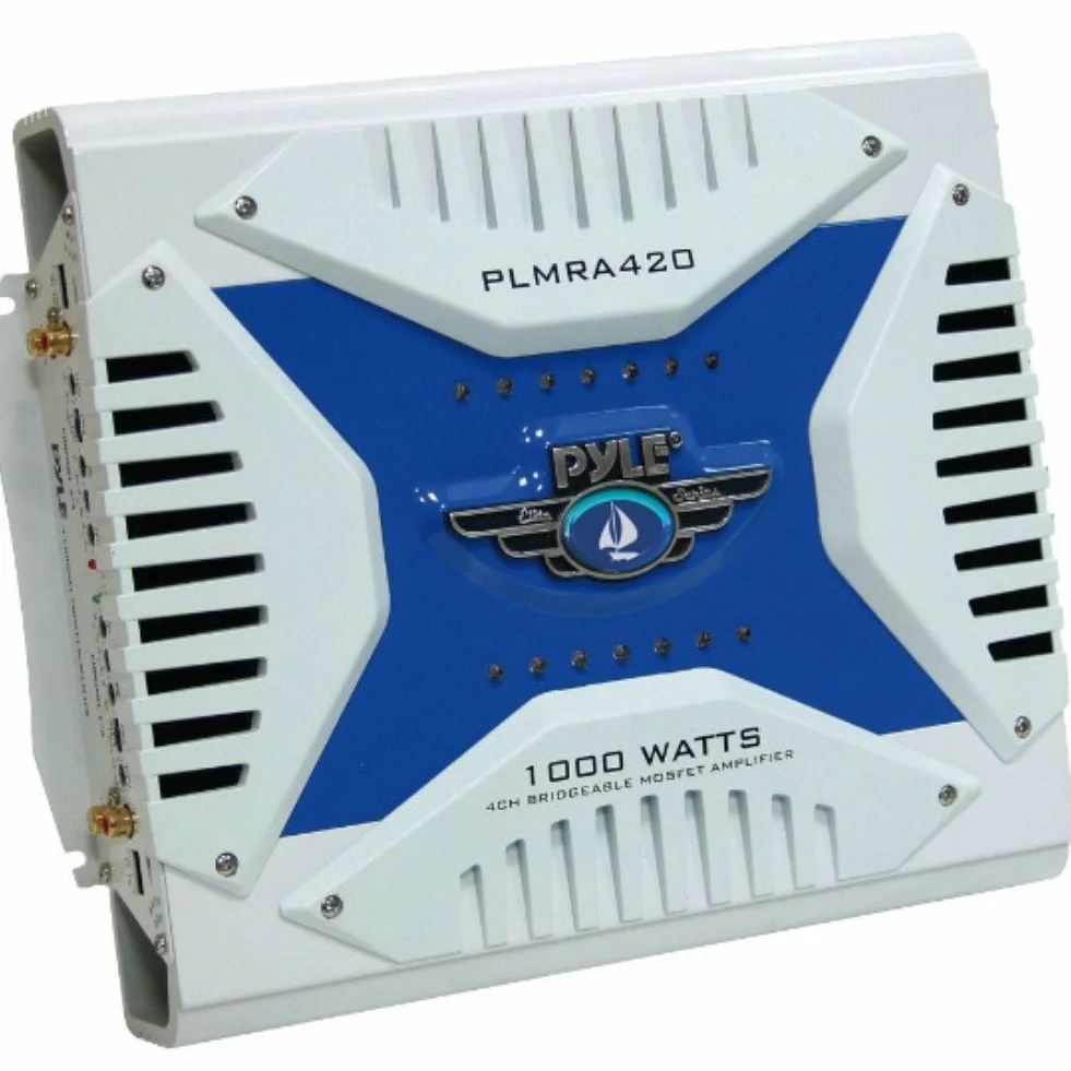 AMPLIFICATORE MARINO PER USO NAUTICO PYLE PLMRA420 DA 500 WATT RMS E 1000 WATT MAX 4 CANALI PER BARCA PISCINA RESISTENTE ALL'ACQUA PER IMBARCAZIONI O LOCALI ALL'APERTO IMPERMEABILE