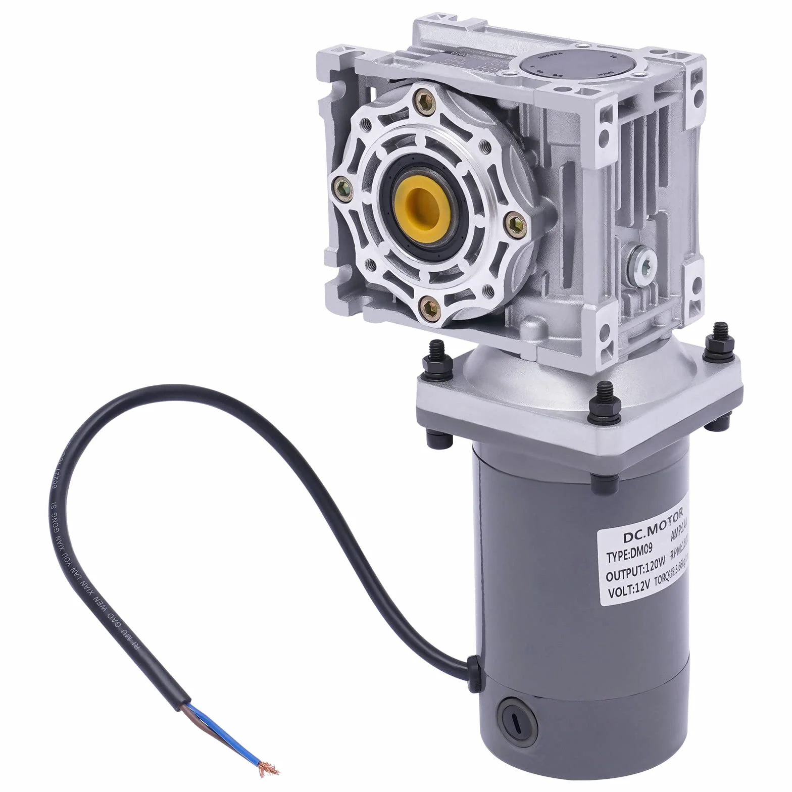 Motore a ingranaggio DC da 12 V, 120 W, 1800 giri/min, velocità di rotazione regolabile, con autobloccante per griglie/miscelatore/porte/finestre (50 k)