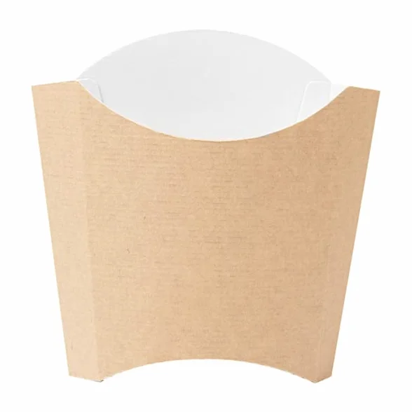 Generico Scatola fritti patatine 13,5x8,5x16 cm 165g kraft bio asporto riciclabile biodegradabile food - 200 pezzi