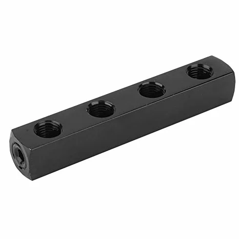Separatore Collettore Aria Pneumatica 3 Vie 4 Vie Blocco Alluminio Connessione Rapida BSPP 1/4 Pollice