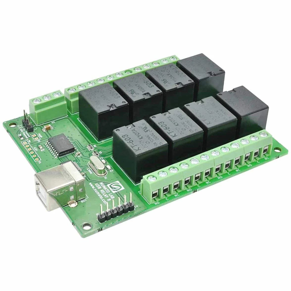 Numato Labs Modulo USB Relay (8 canali, 24 V Relay)
