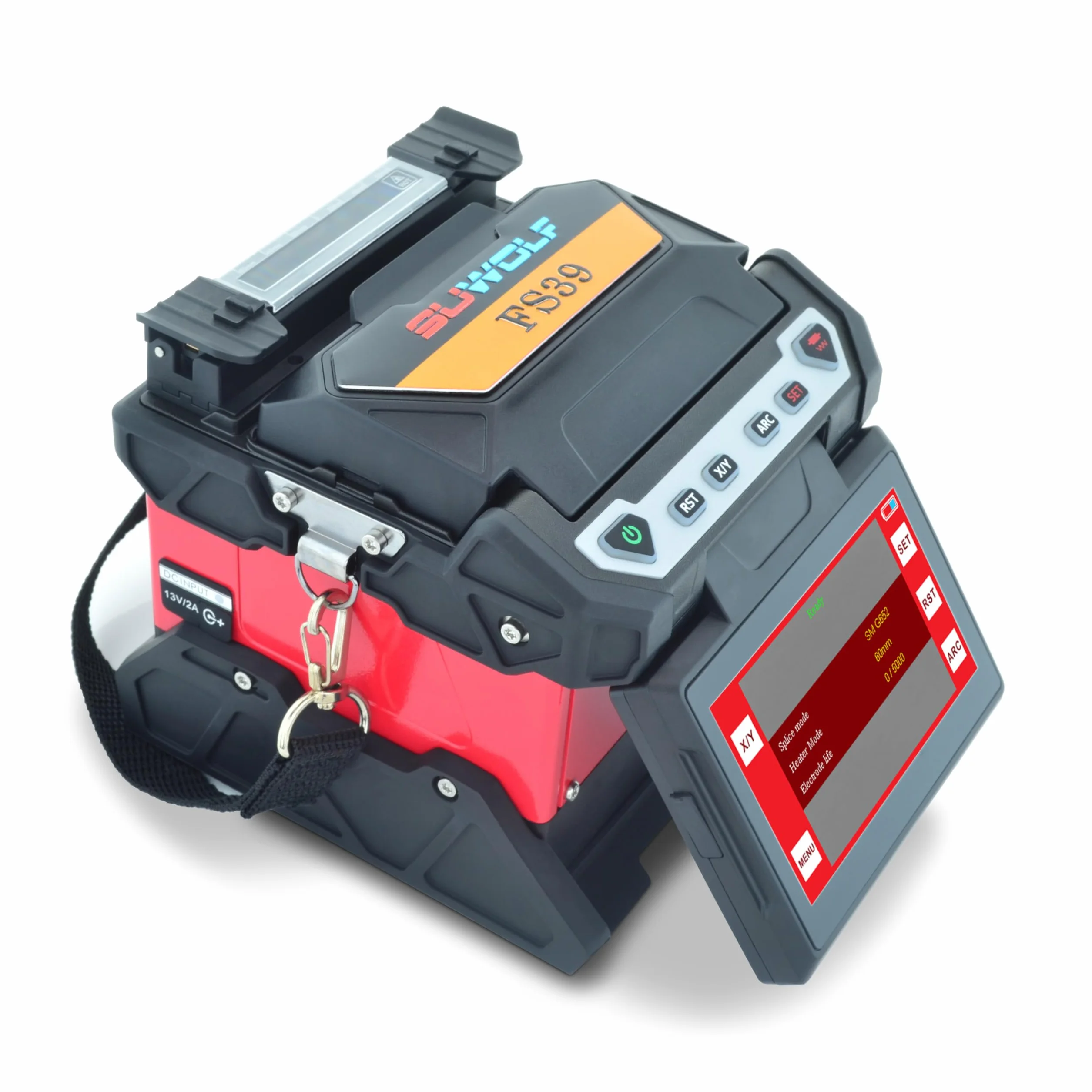 4.3"LCD Touch Screen Saldatrice Fibra Ottica Alta Precisione FTTH Giuntatrice Fibra Ottica/Allineamento Del Nucleo Optic Fiber Fusion Splicer per SM MM NZ-DS EDF con Saldatura Auto(FS39A)