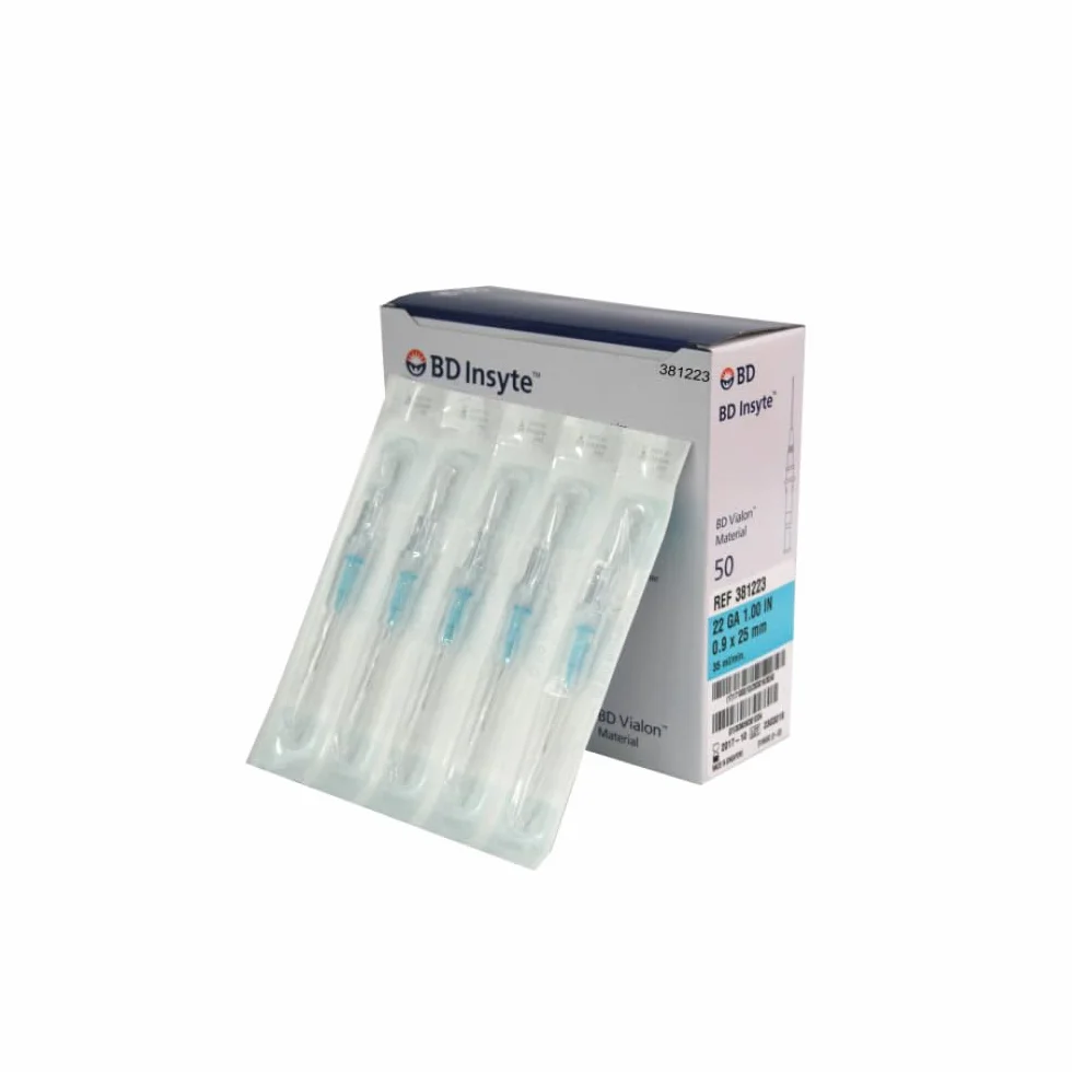 Ago Cannula insyte 18 GA, 1.16 IN, 1,3 x30 mm - Vialon Material Bd, Confezione 50 pezzi, aghi sterili,ad uso percing, intavascolare ad ago interno senza valvola di sicurezza
