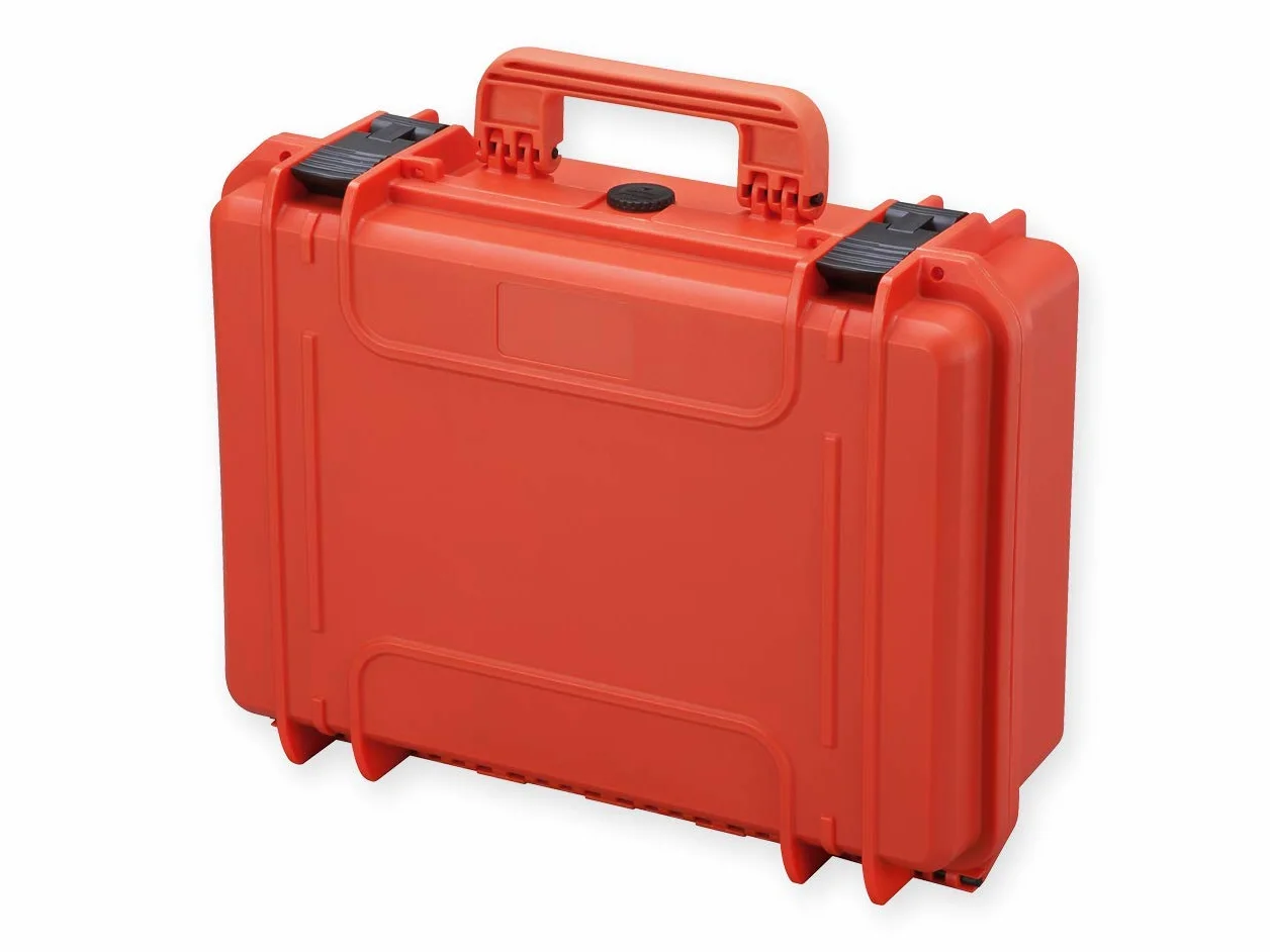 GIMA Case 430, Valigia in Plastica, Dimensione Media, Ermetica e Resistente, Con Inserti in Spugna Interna, Colore Arancione, Certificata IP67
