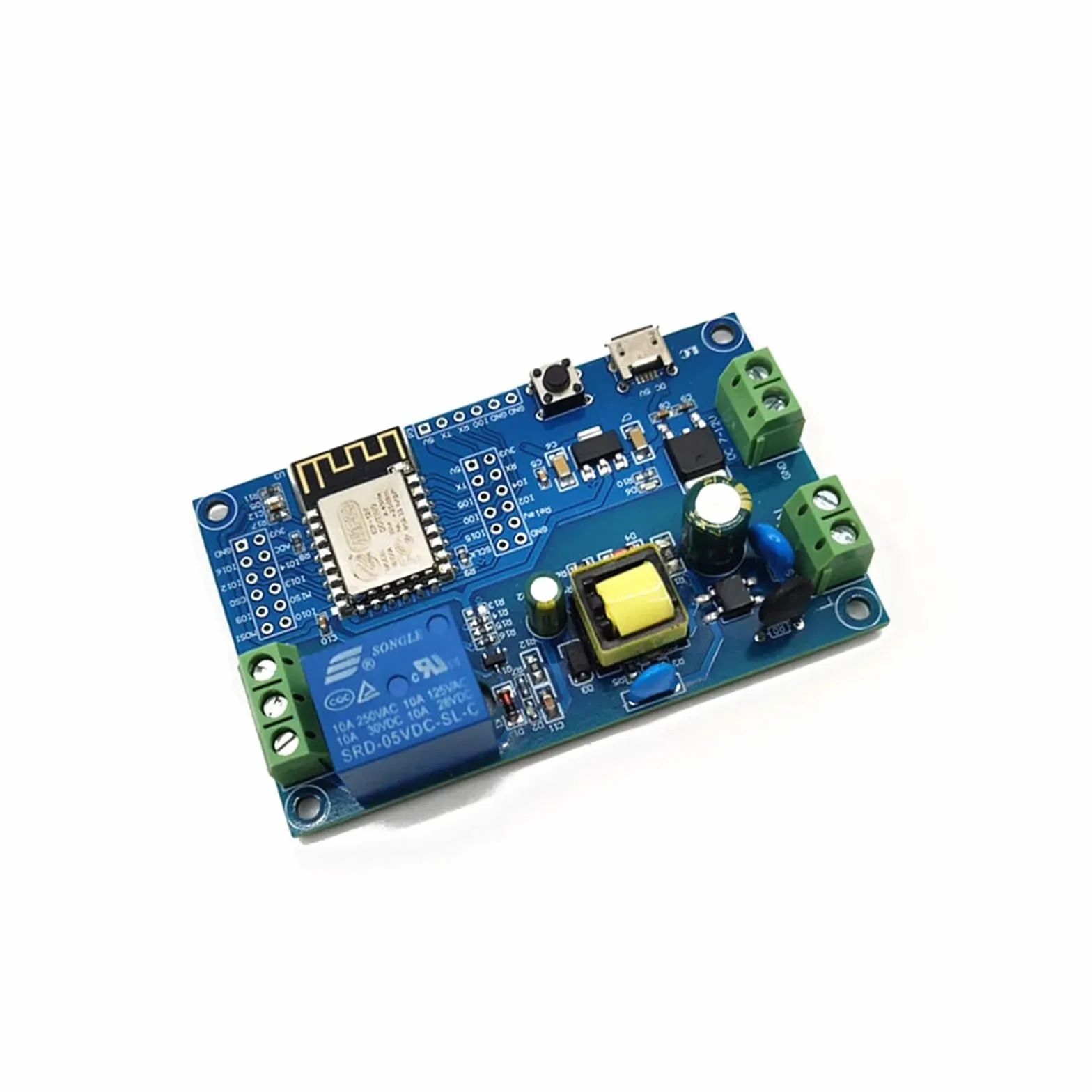 Modulo relè PLC Modulo relè ESP8266 WF ESP-12F Scheda di sviluppo alimentazione AC90-250V/DC7-12V/USB5V