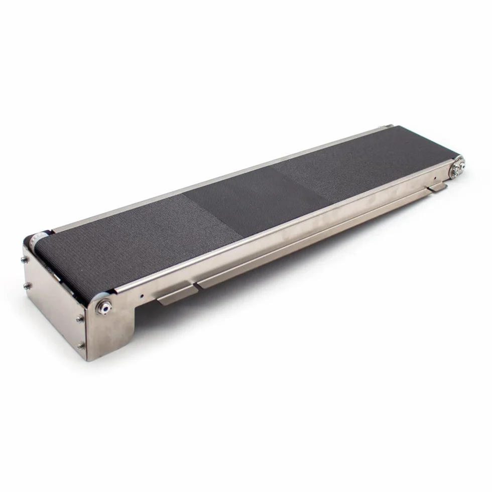 Mini nastro trasportatore (DC 24V) in acciaio inox - Trasportatore automatico per corsie di carico 460 mm x 85 mm, portata 3,5 - 5 kg (solo macchina, 35 giri/min)