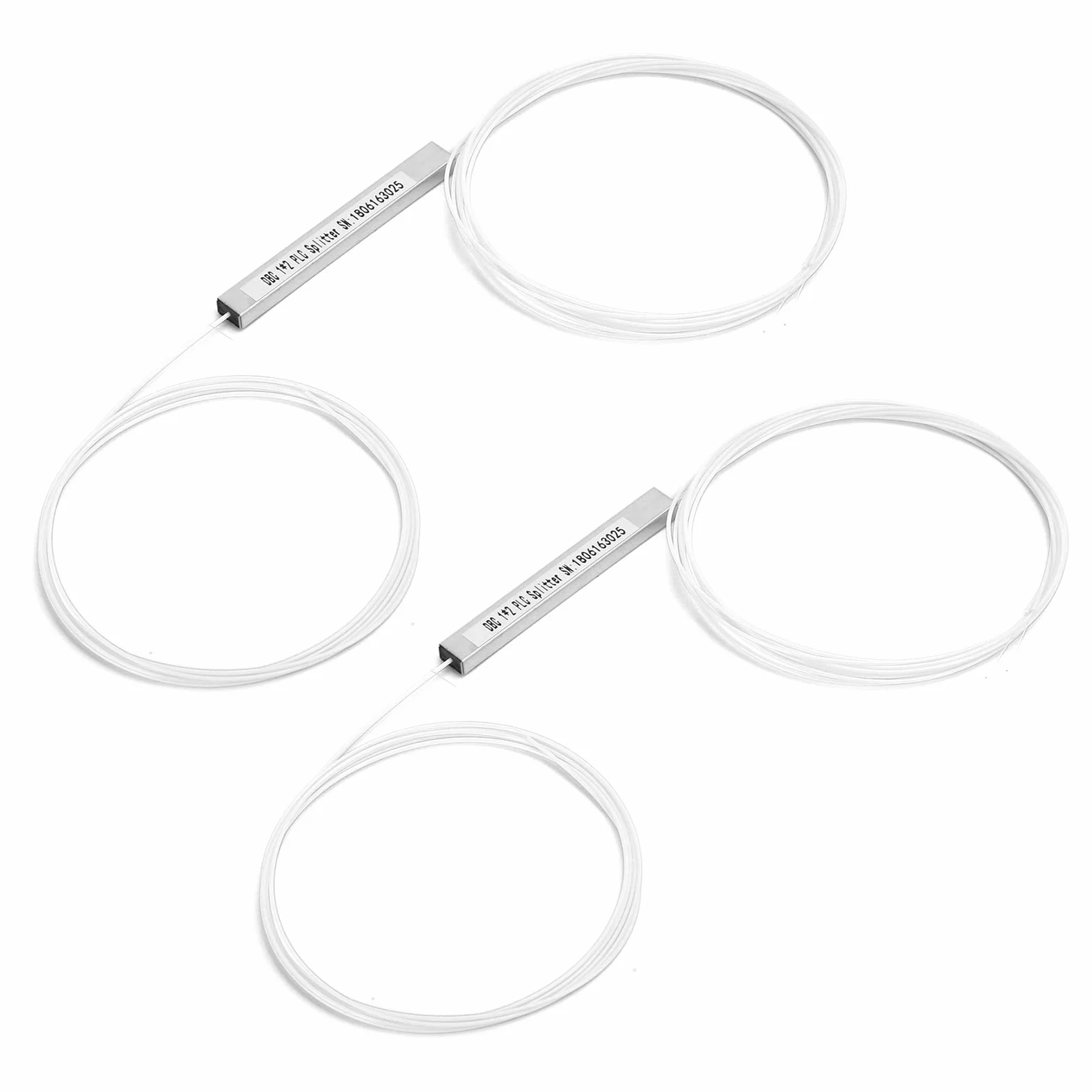 Splitter PLC Bare Fiber, Monomodale, Fibra da 250μm, Gestione 'alimentazione per Reti PON, LAN in Fibra Ottica FTTH, Progetti di Ingegneria con Strumenti di Test (1×2)