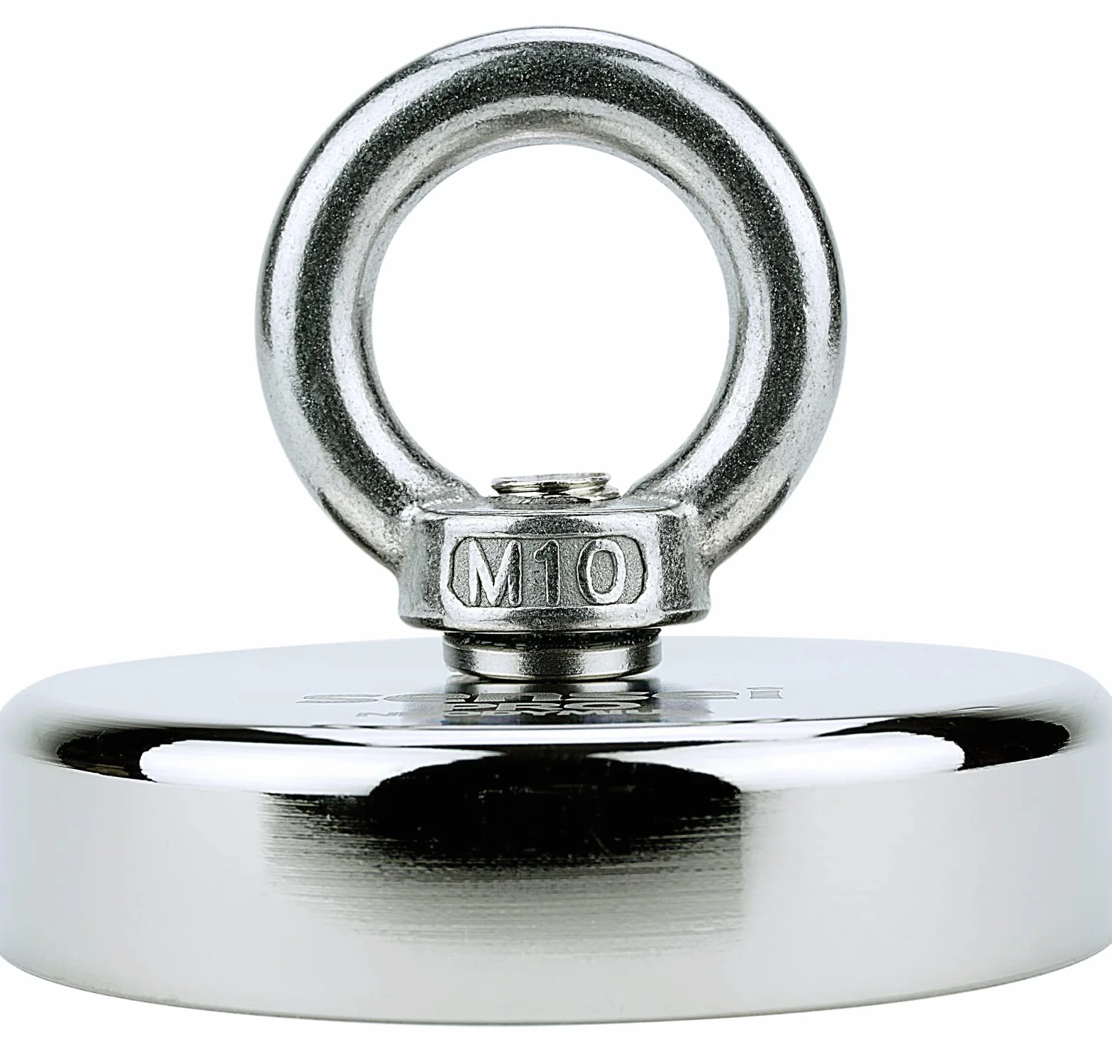 SENSEI Magnete al Neodimio 300 kg 80 mm Calamita Potente con Dado ad Occhiello per Pesca Magnetica e Sollevamento