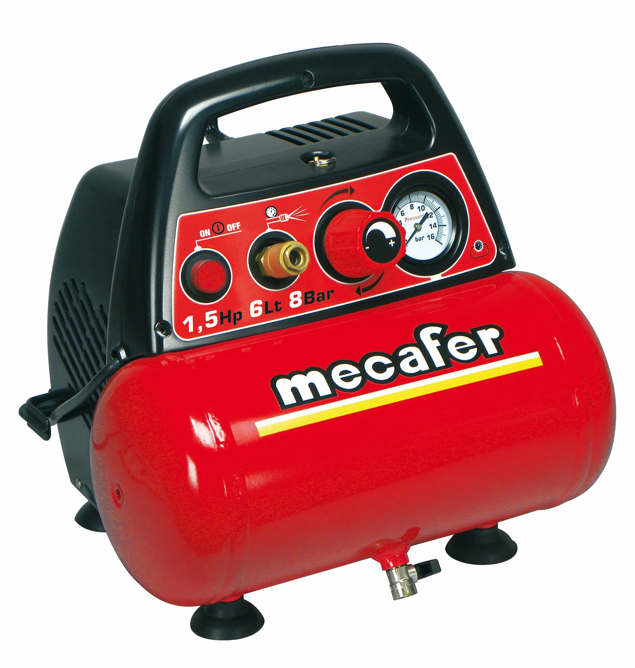 Mecafer Compressore portatile 6 lt. 1,5 hp