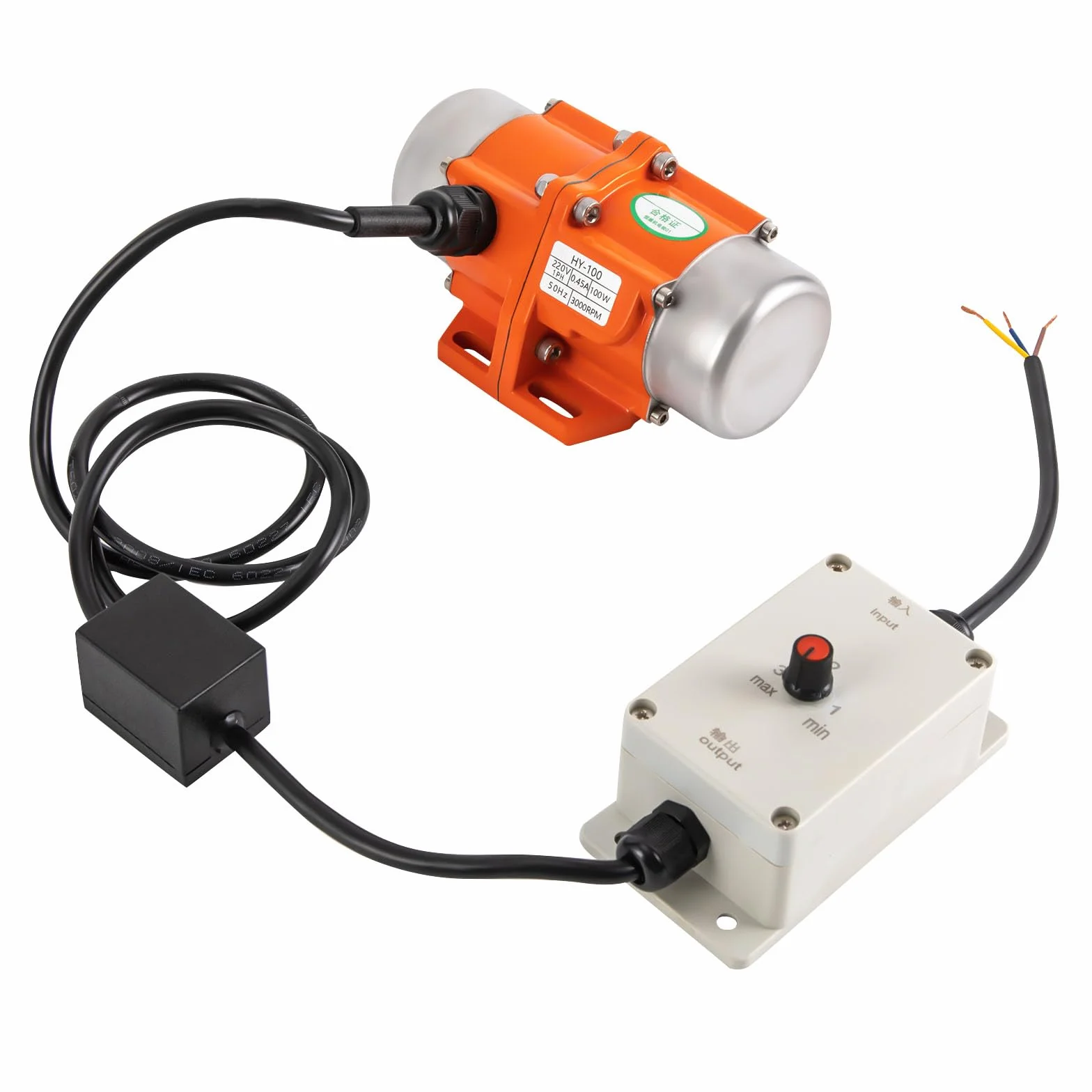 Motore a vibrazione, 220 V, 100 W, vibratore per calcestruzzo con regolatore di velocità, vibrazione regolabile, IP65, 3000 giri/min, vibratore per calcestruzzo minerario, metallurgia carbone