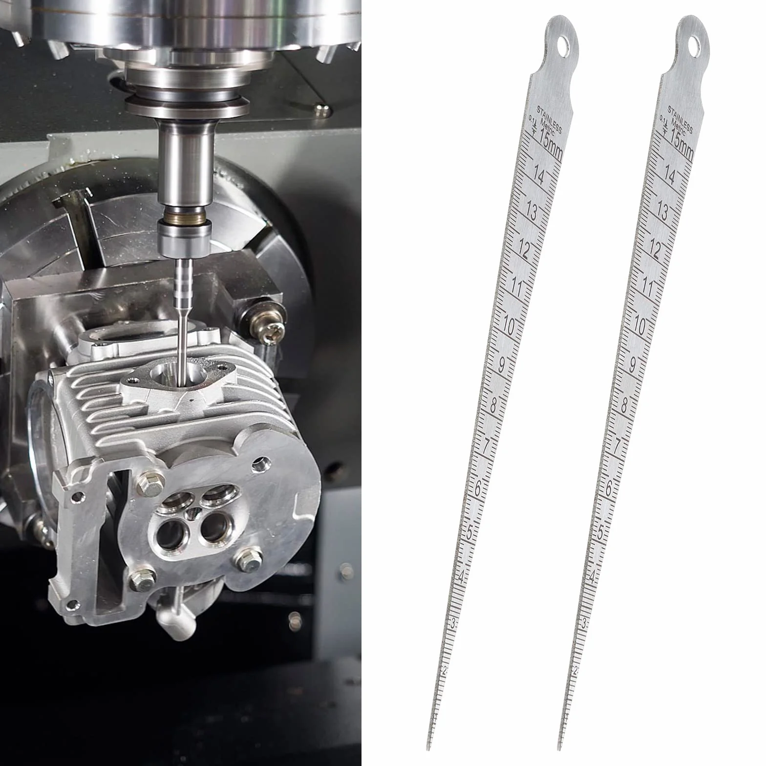 2 pezzi cuneo Feeler Gauge conico Gap Gauge in acciaio inox cono saldatura Gauge Feeler gap foro strumento di misura per diametro interno foro diametro ecc