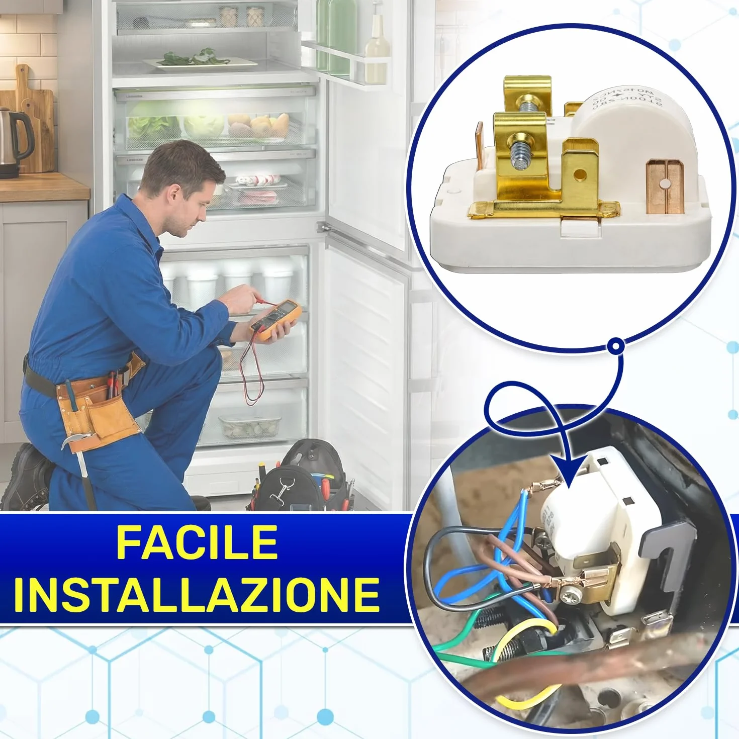 Rele di Protezione Motore del Compressore per Frigorifero 103N0021 per Danfoss Garanzia di 10 Anni - MONTERAL