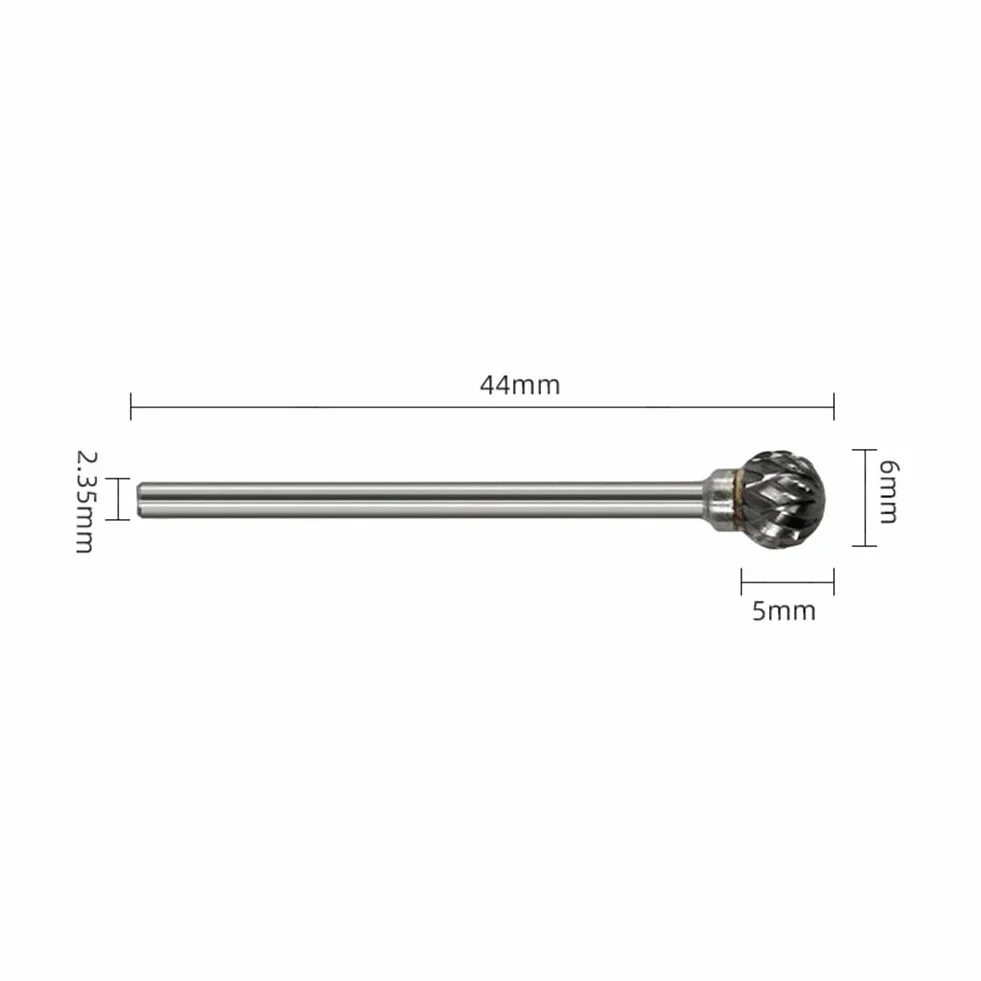 Punta per trapano rotante con gambo da 2,35 mm per rettifica e fresatura di metalli, compatibile con utensili rotanti, pezzo unico per intaglio di precisione su metallo, plastica, pietra, legno (B)