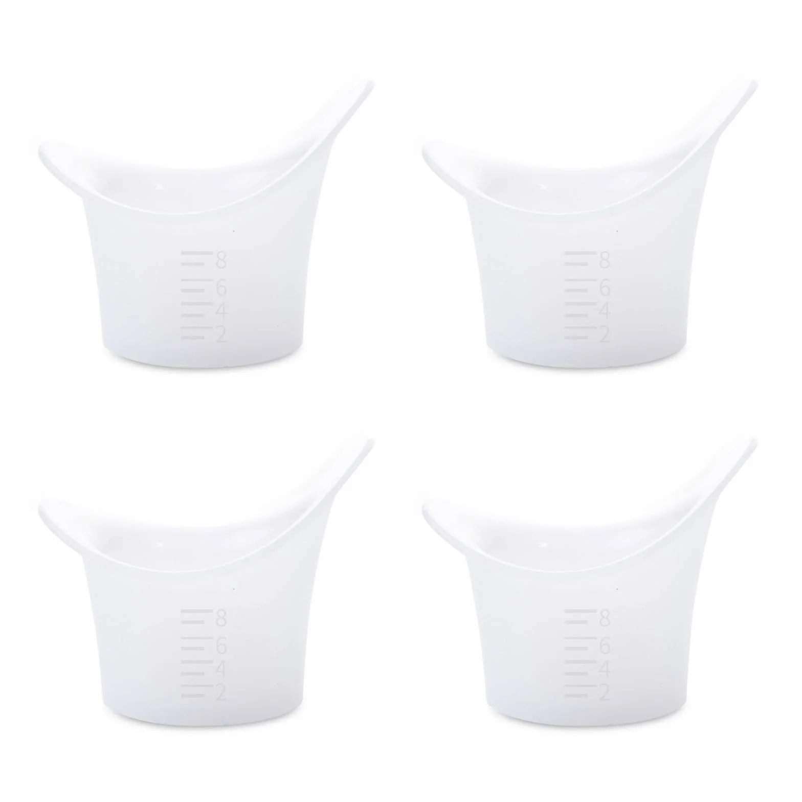Helweet Coppa per lavacapelli, bicchieri per il lavaggio degli occhi, in silicone, 8 ml, 4 pezzi