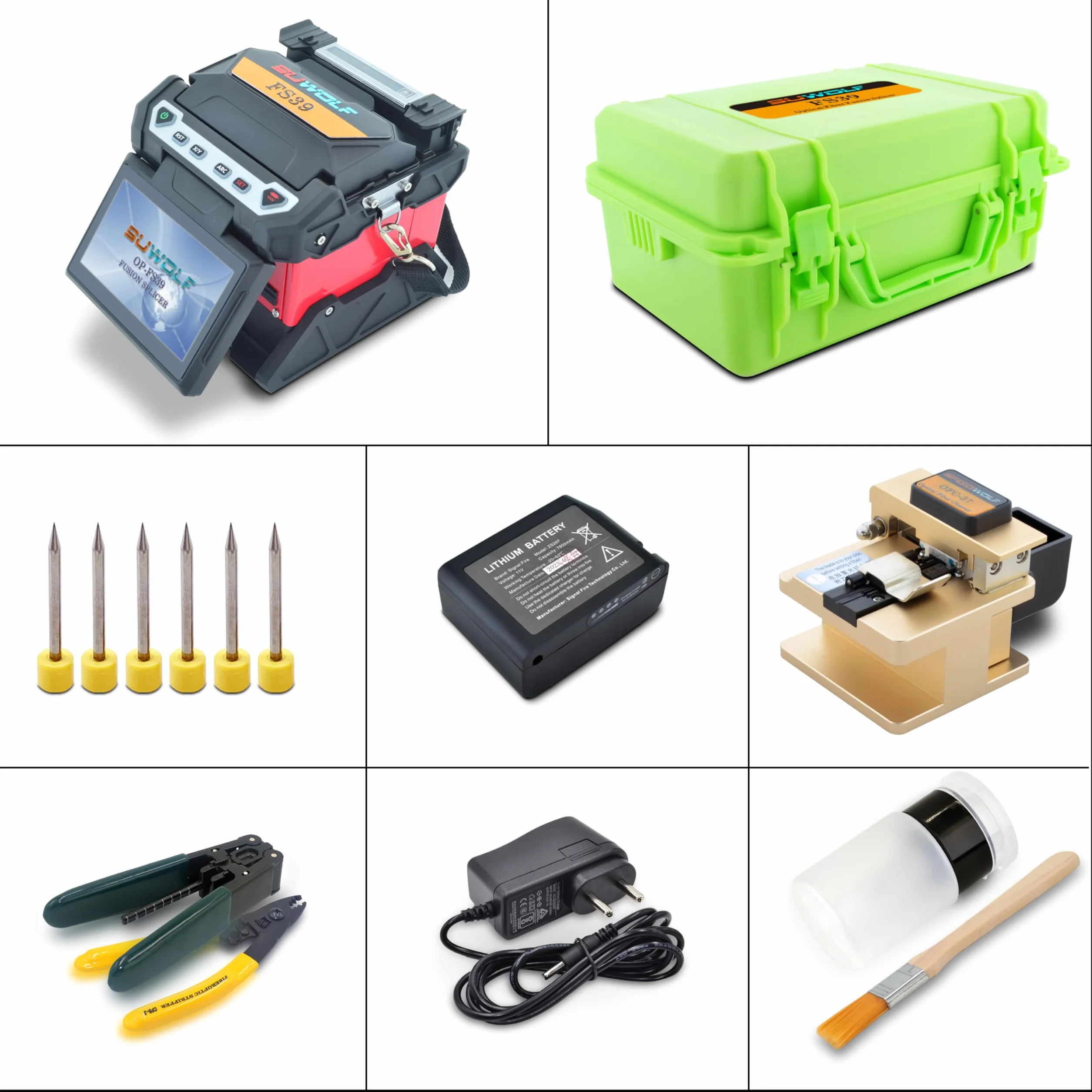 4.3"LCD Touch Screen Saldatrice Fibra Ottica Alta Precisione FTTH Giuntatrice Fibra Ottica/Allineamento Del Nucleo Optic Fiber Fusion Splicer per SM MM NZ-DS EDF con Saldatura Auto(FS39A)