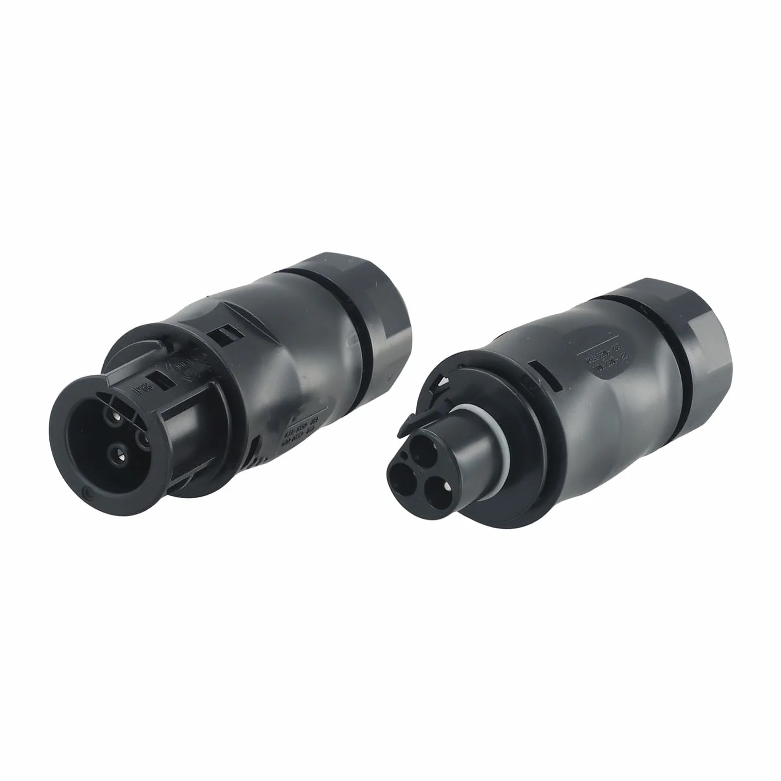Presa CA IP68 3 pin connettore impermeabile per inverter cavi 10-13 mm nero